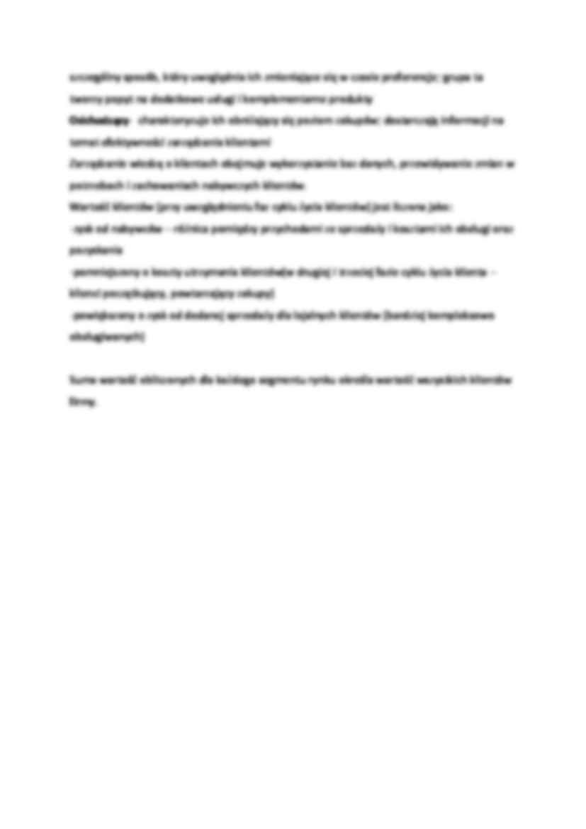 Zarządzanie relacjami z klientem - wykład 10 - strona 2