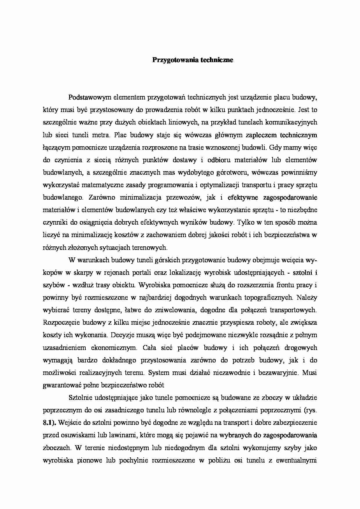 Przygotowania techniczne - strona 1
