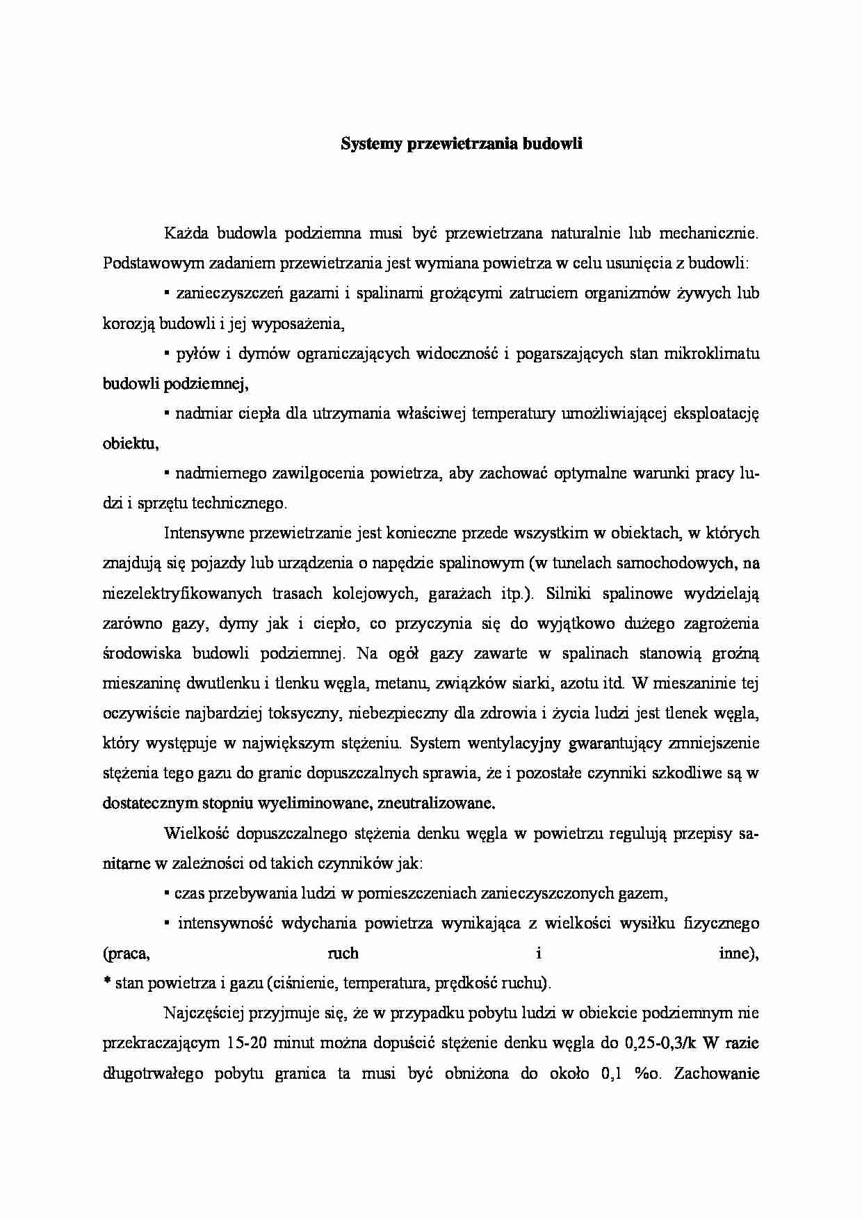 Systemy przewietrzania budowli - strona 1