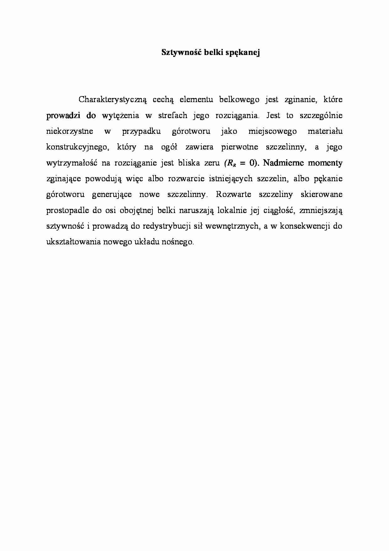 Sztywność belki spękanej - strona 1