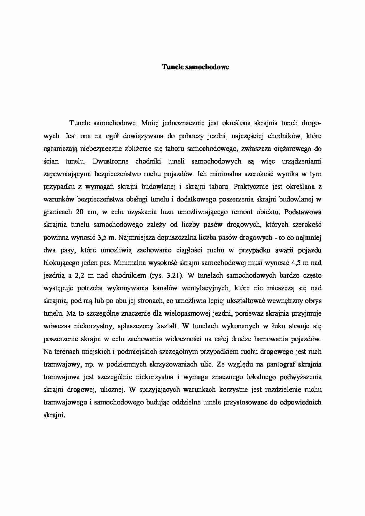 Tunele samochodowe - strona 1