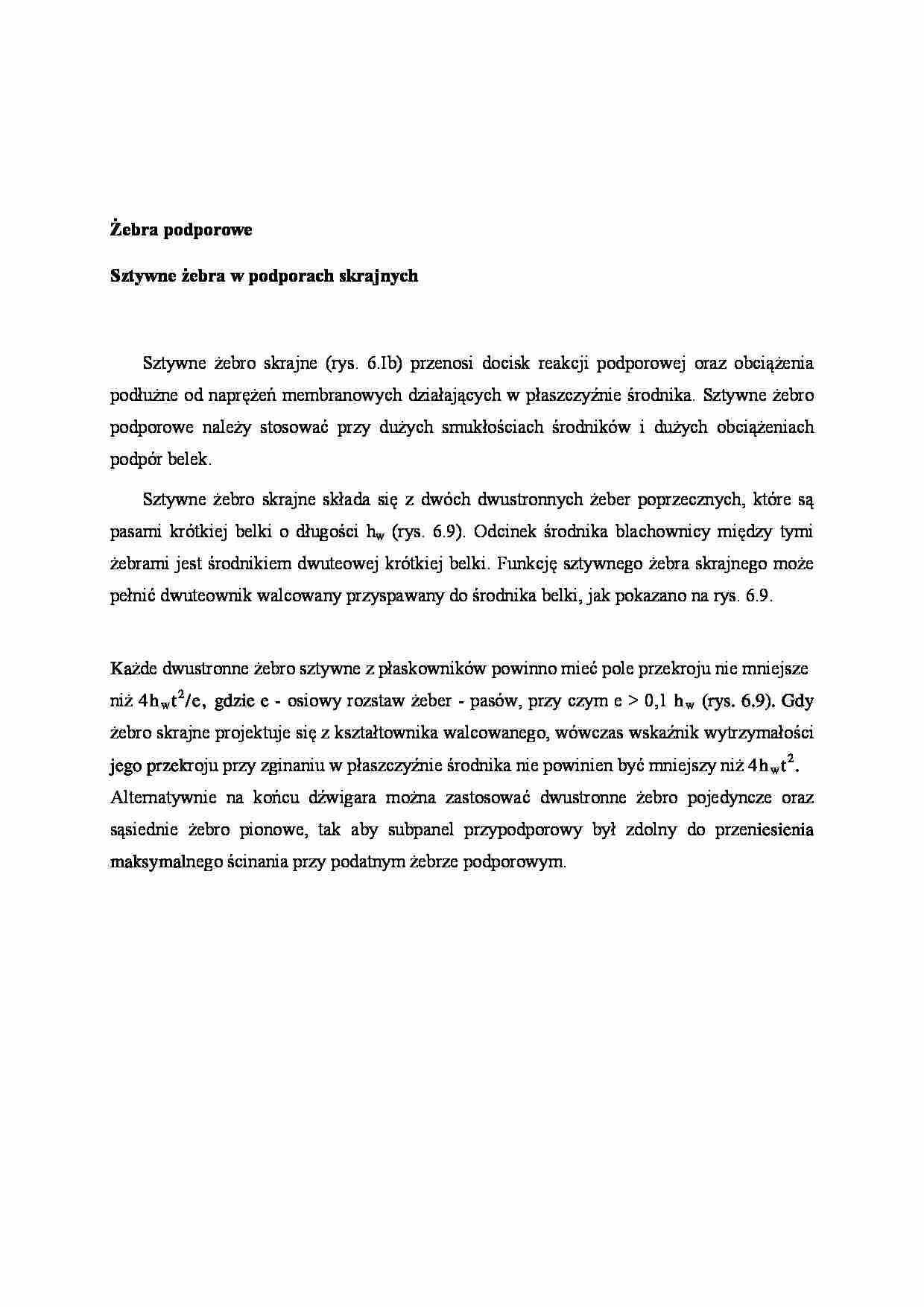 Żebra podporowe - strona 1