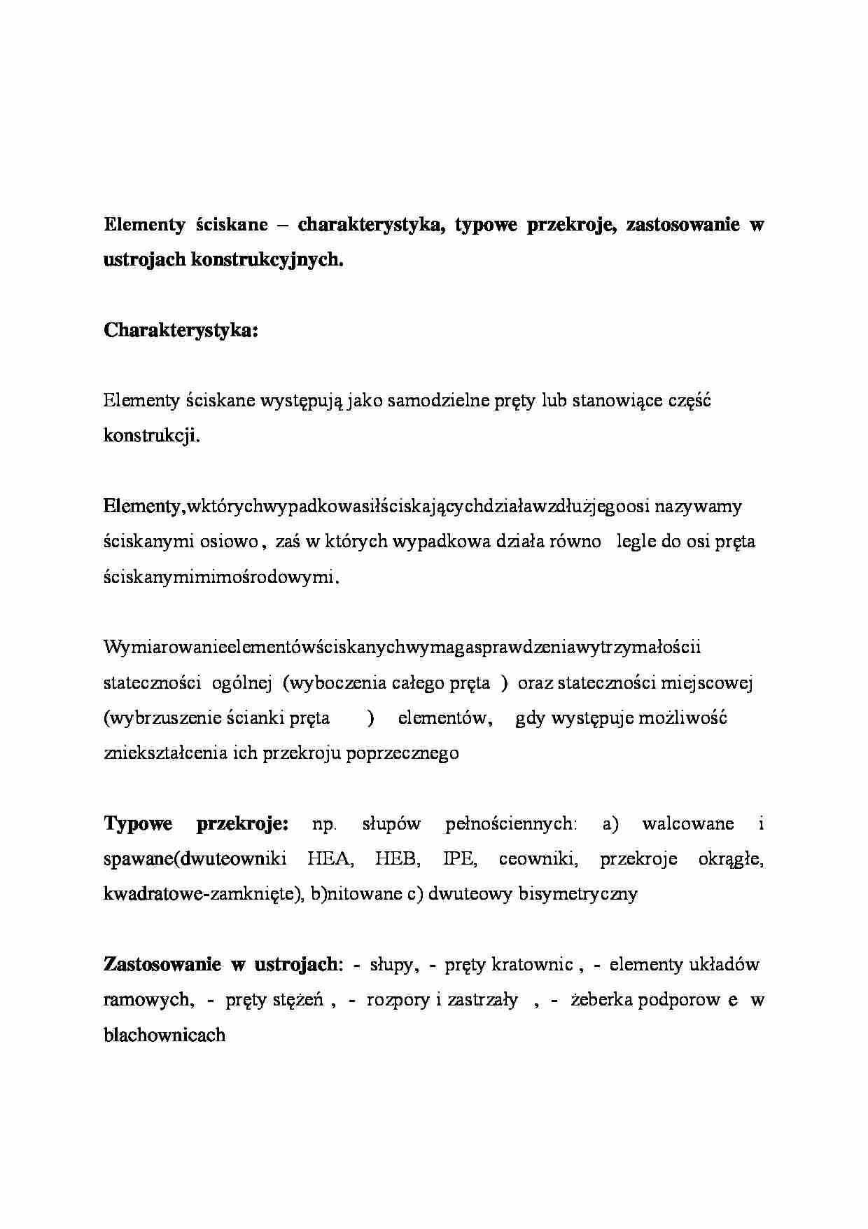 Elementy ściskane - strona 1