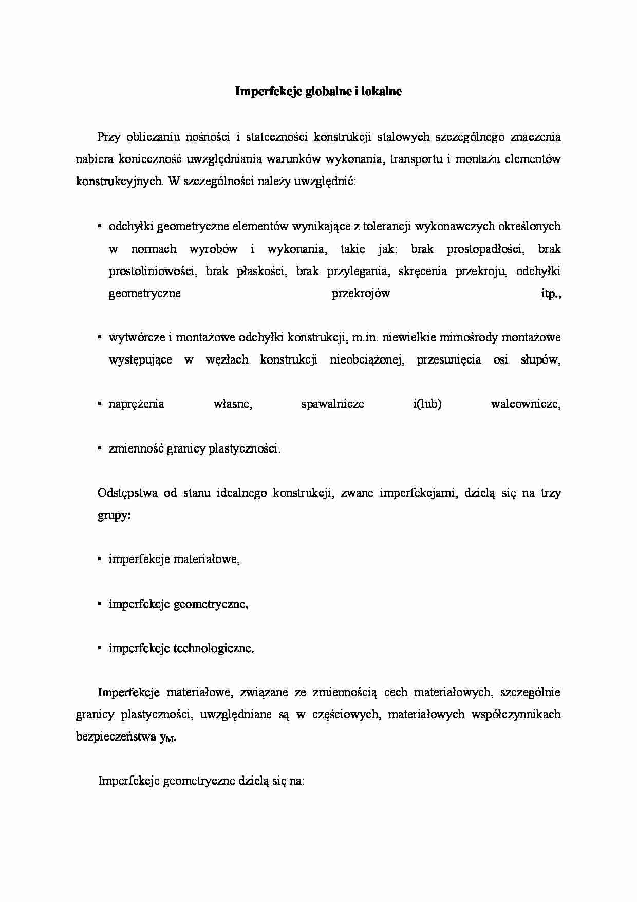 Imperfekcje globalne i lokalne - strona 1