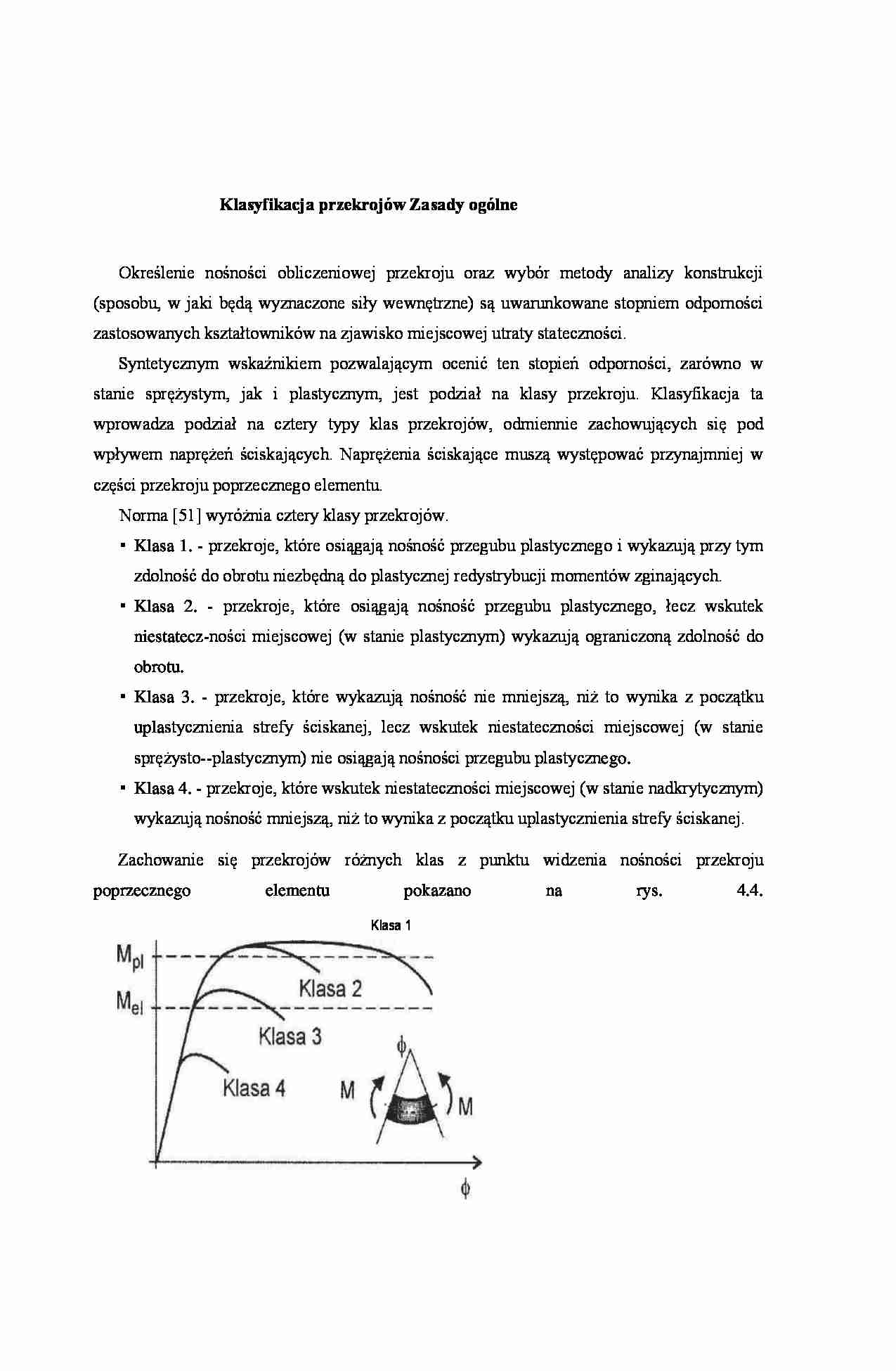 Klasyfikacja przekrojów - zasady ogólne - strona 1