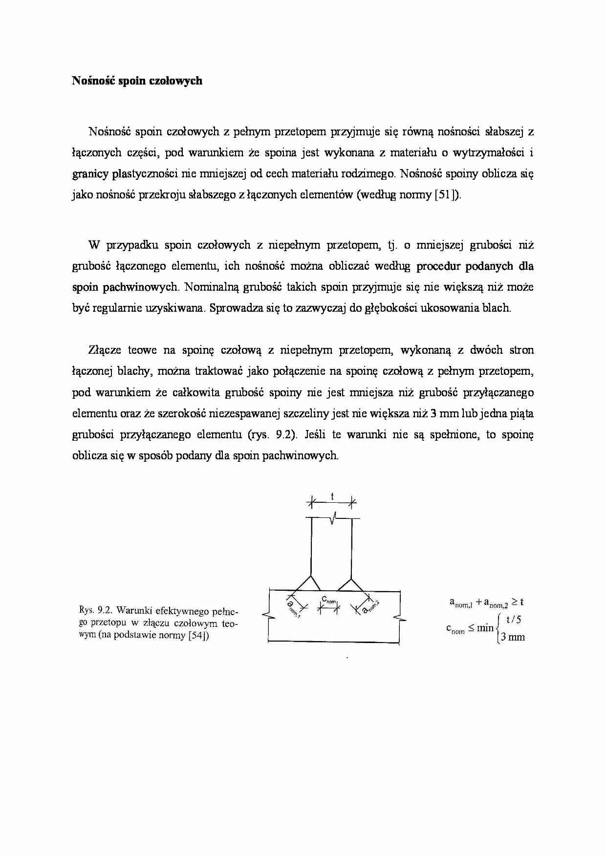Nośność spoin czołowych - strona 1