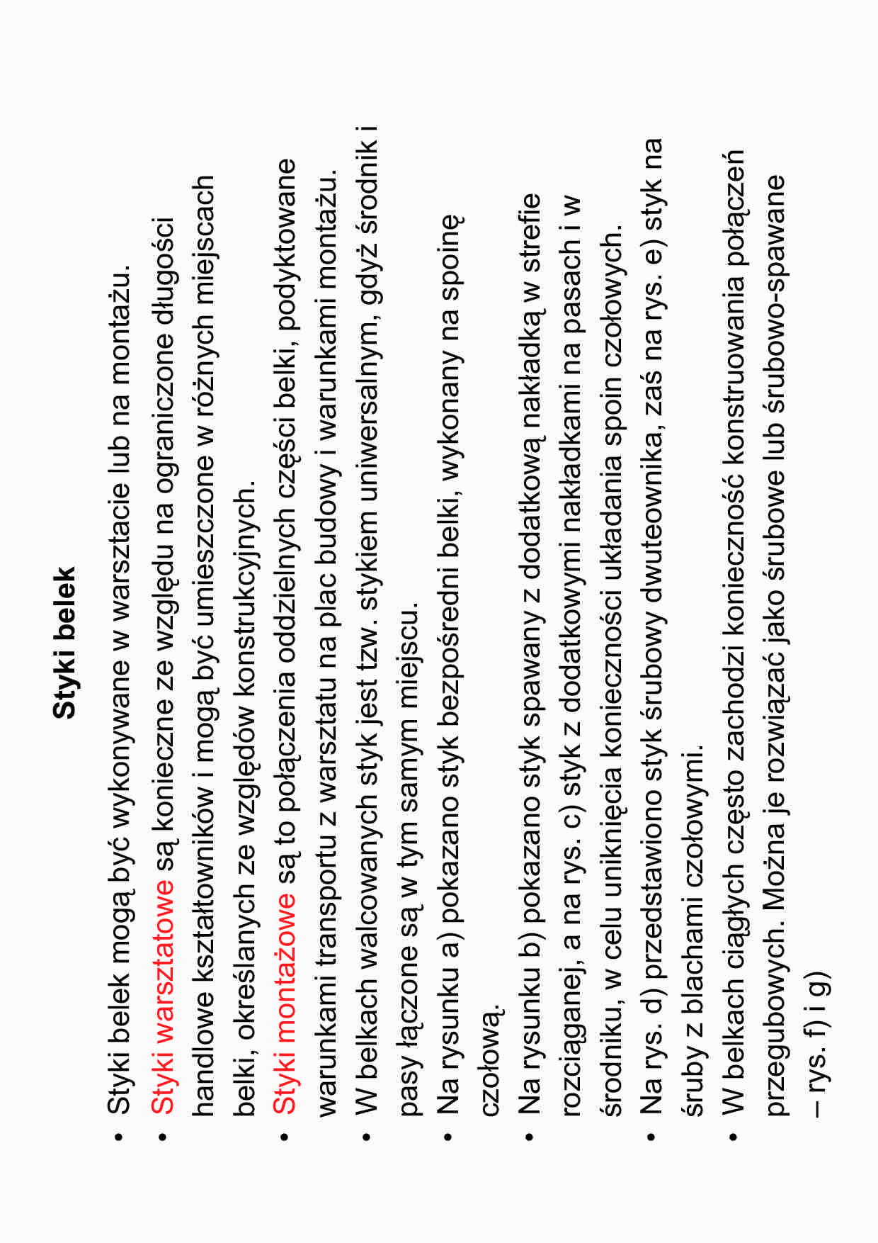 Styki belek - strona 1