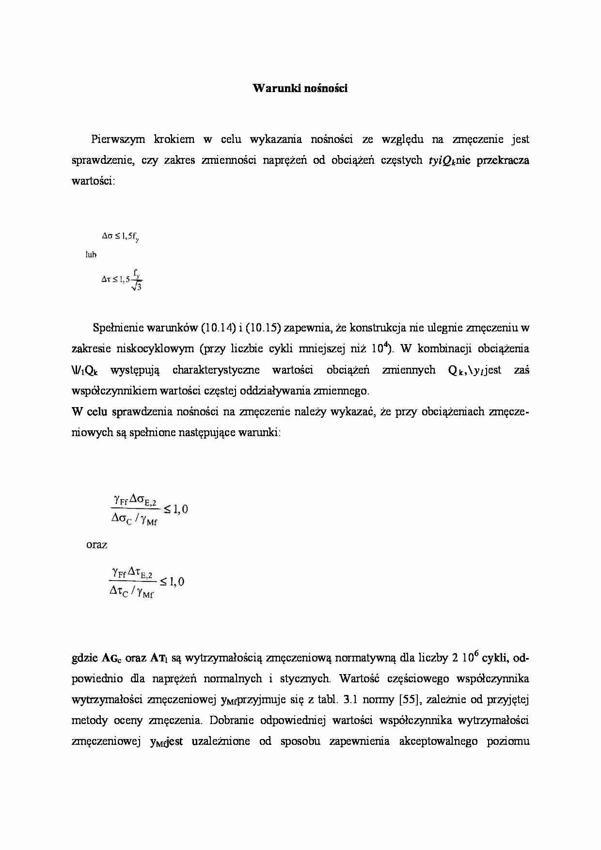 Warunki nośności - strona 1