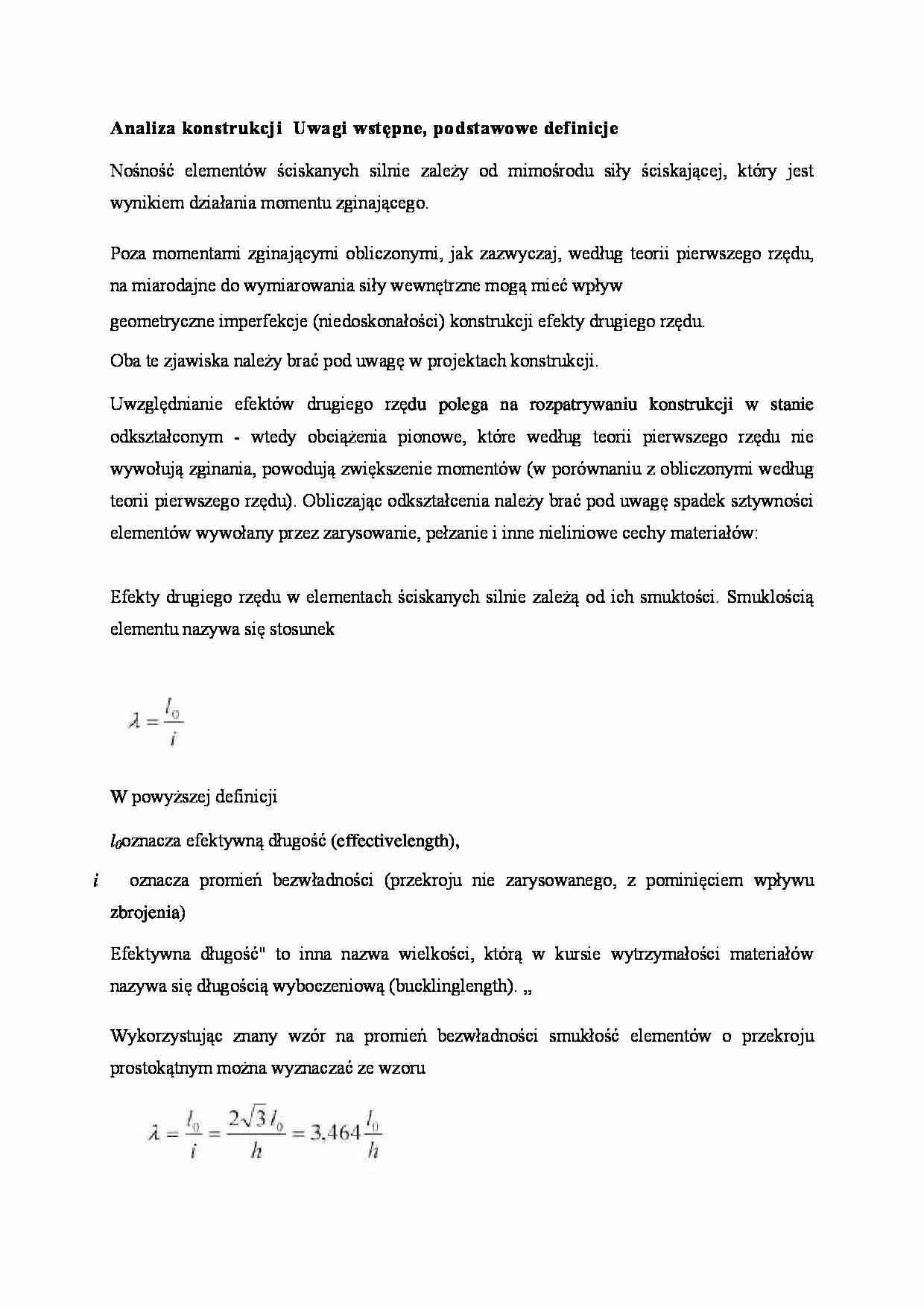 Analiza konstrukcji - uwagi wstępne - strona 1