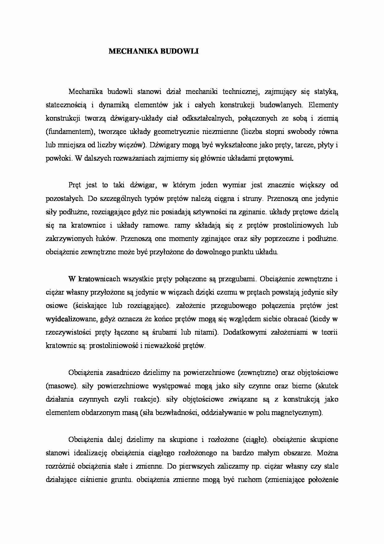 MECHANIKA BUDOWLI - strona 1