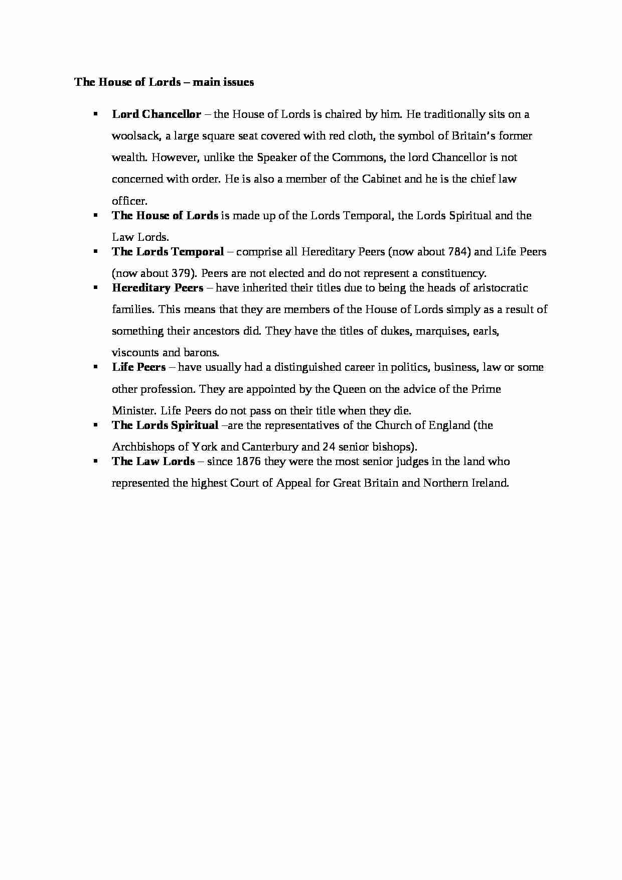 The House of Lords - strona 1