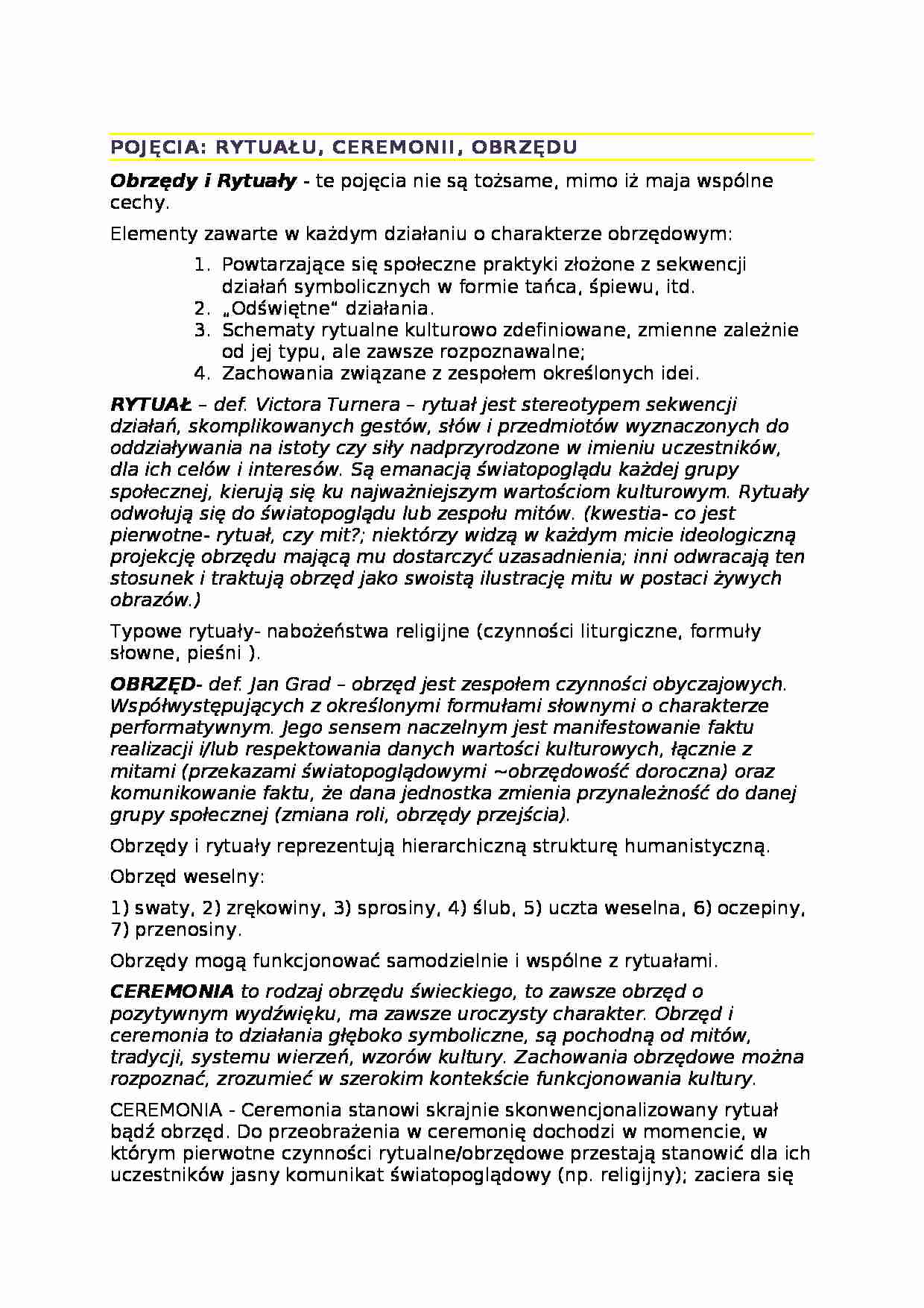 Rytuał, ceremonia, obrzęd - strona 1