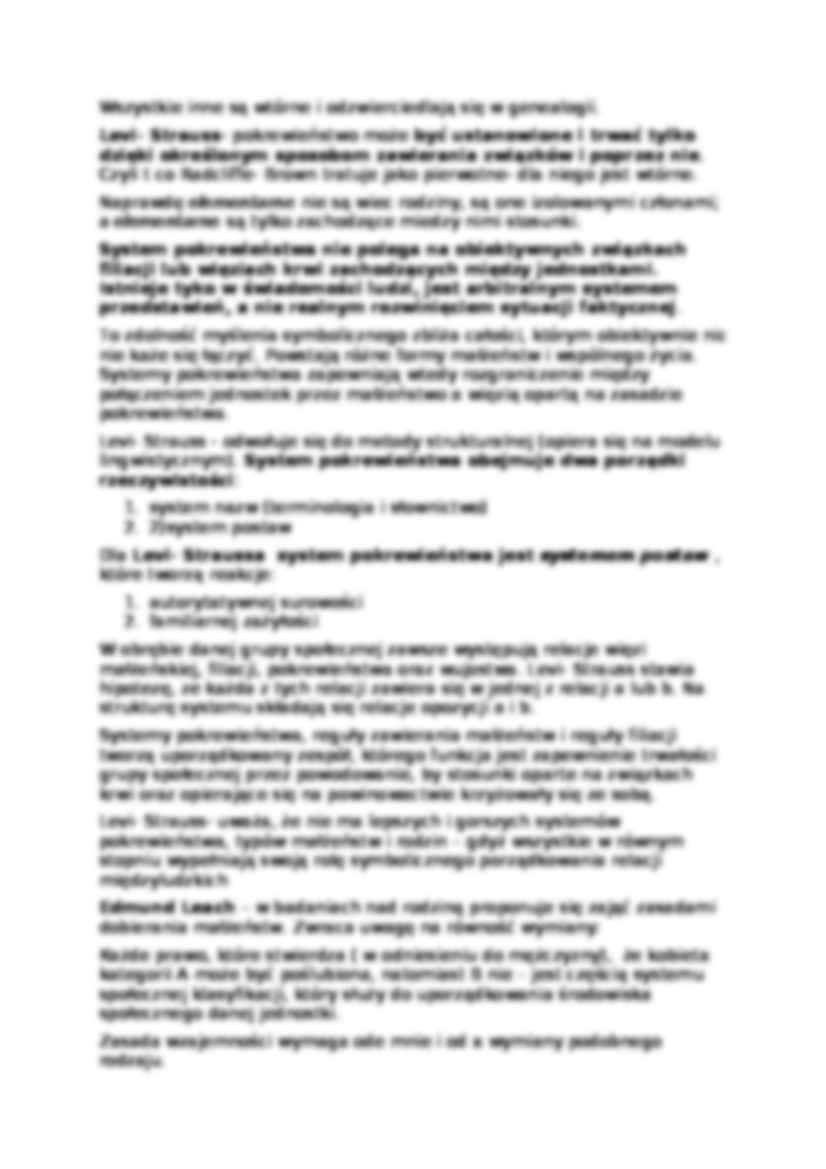 POKREWIEŃSTWO WG GELLNERA, LEVI-STRAUSSA I LEACHA - strona 2