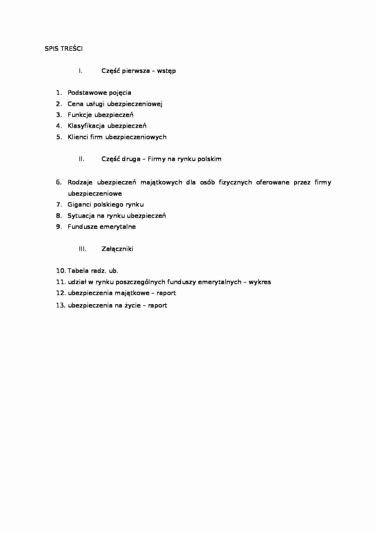 Instytucje ubezpieczeniowe - Ubezpieczenie majątkowe - strona 1