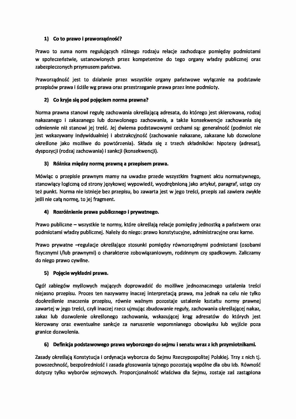  Pytania i odpowiedzi na kolokwium końcowe - strona 1