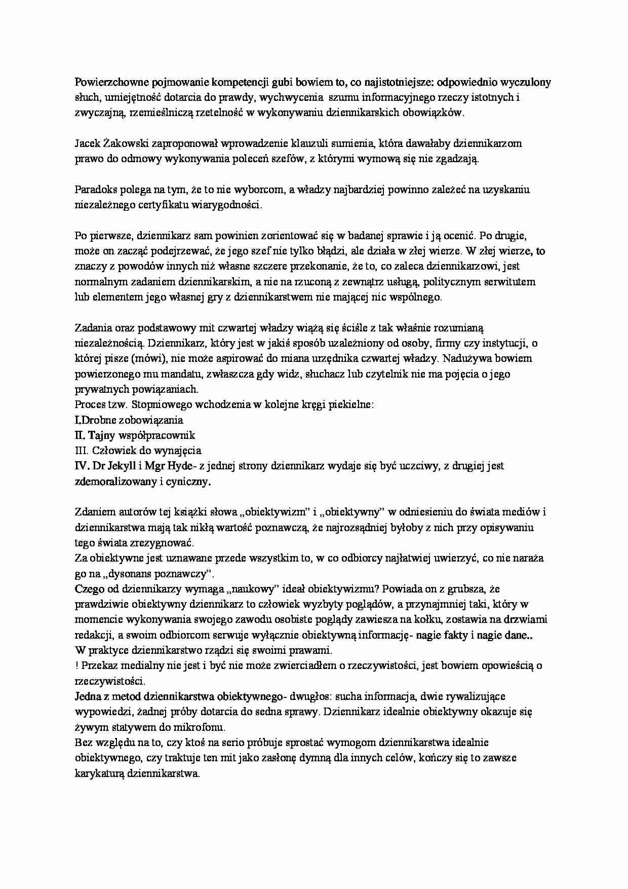 Opracowanie książki mity czwartej władzy 03 - strona 1