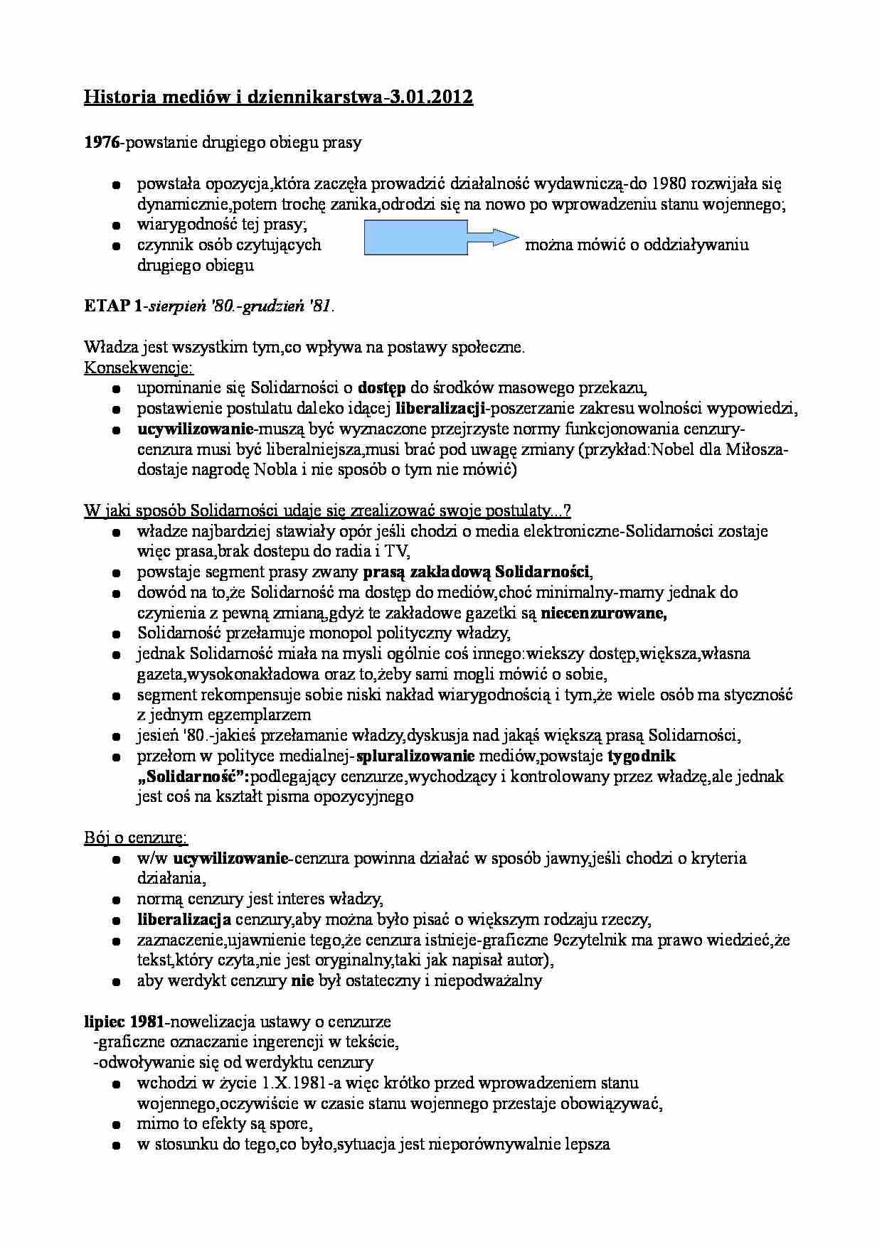 Prasa w okresie solidarności i stanu wojennego - strona 1
