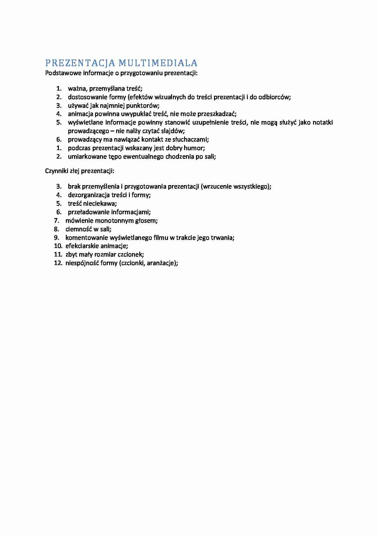  Prezentacja multimedialna-opracowanie - strona 1