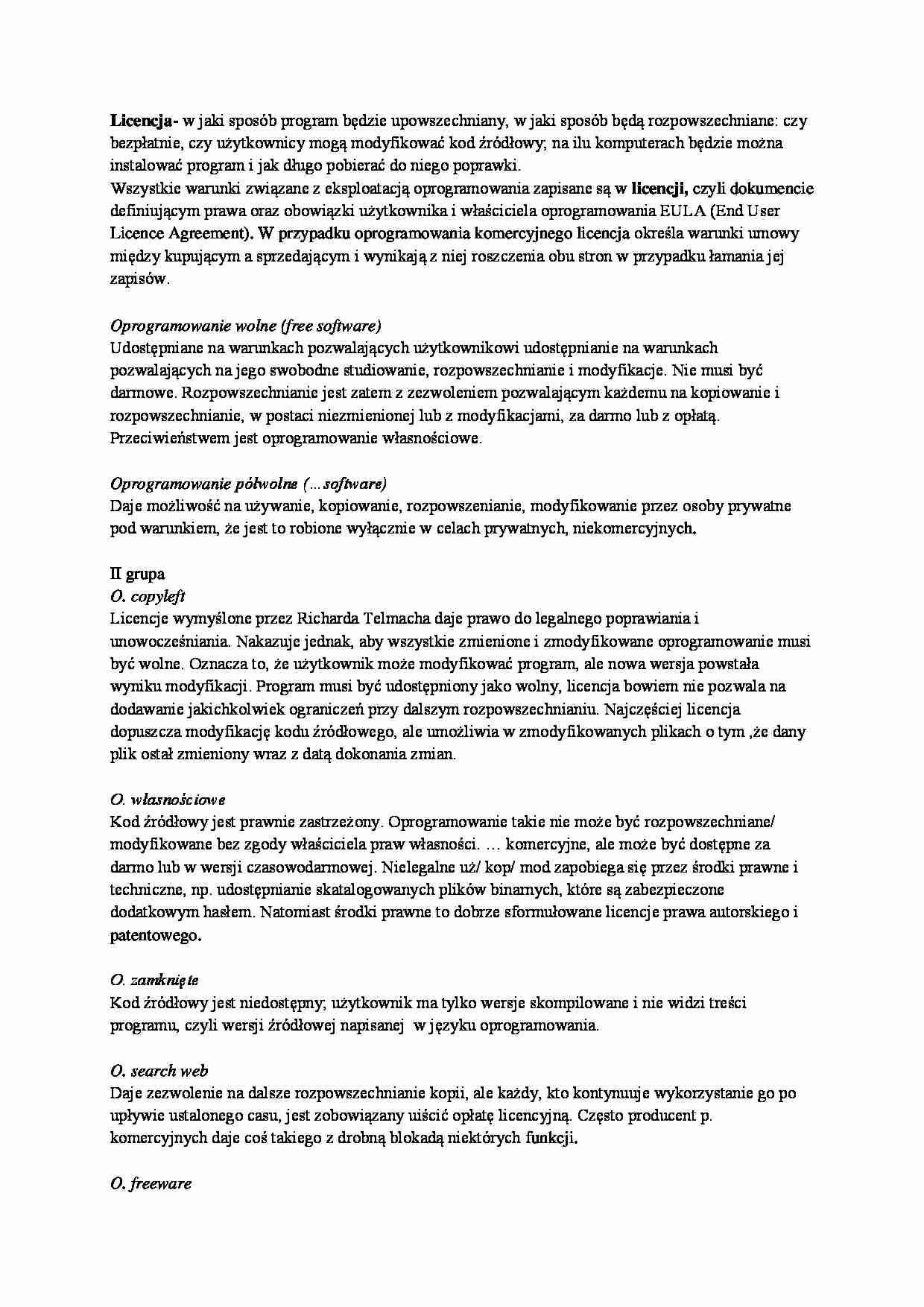 Rodzaje jakości oprogramowania-wykład - strona 1