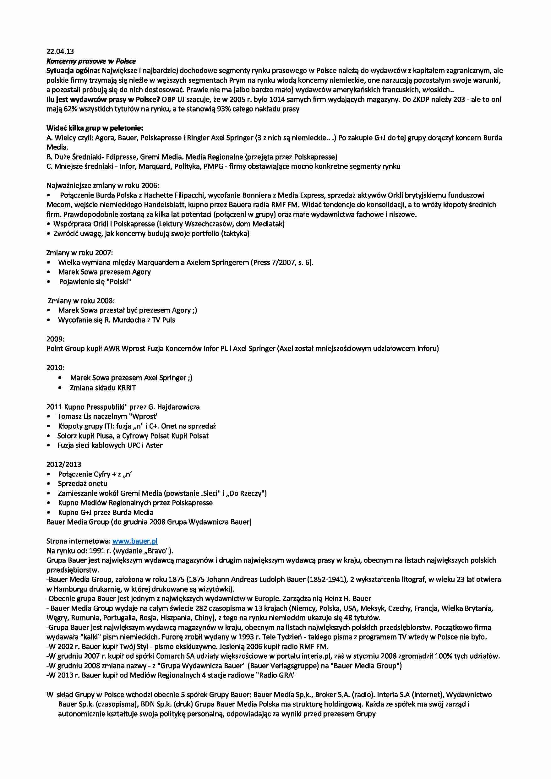 Koncerny medialne-opracowanie 1 - strona 1