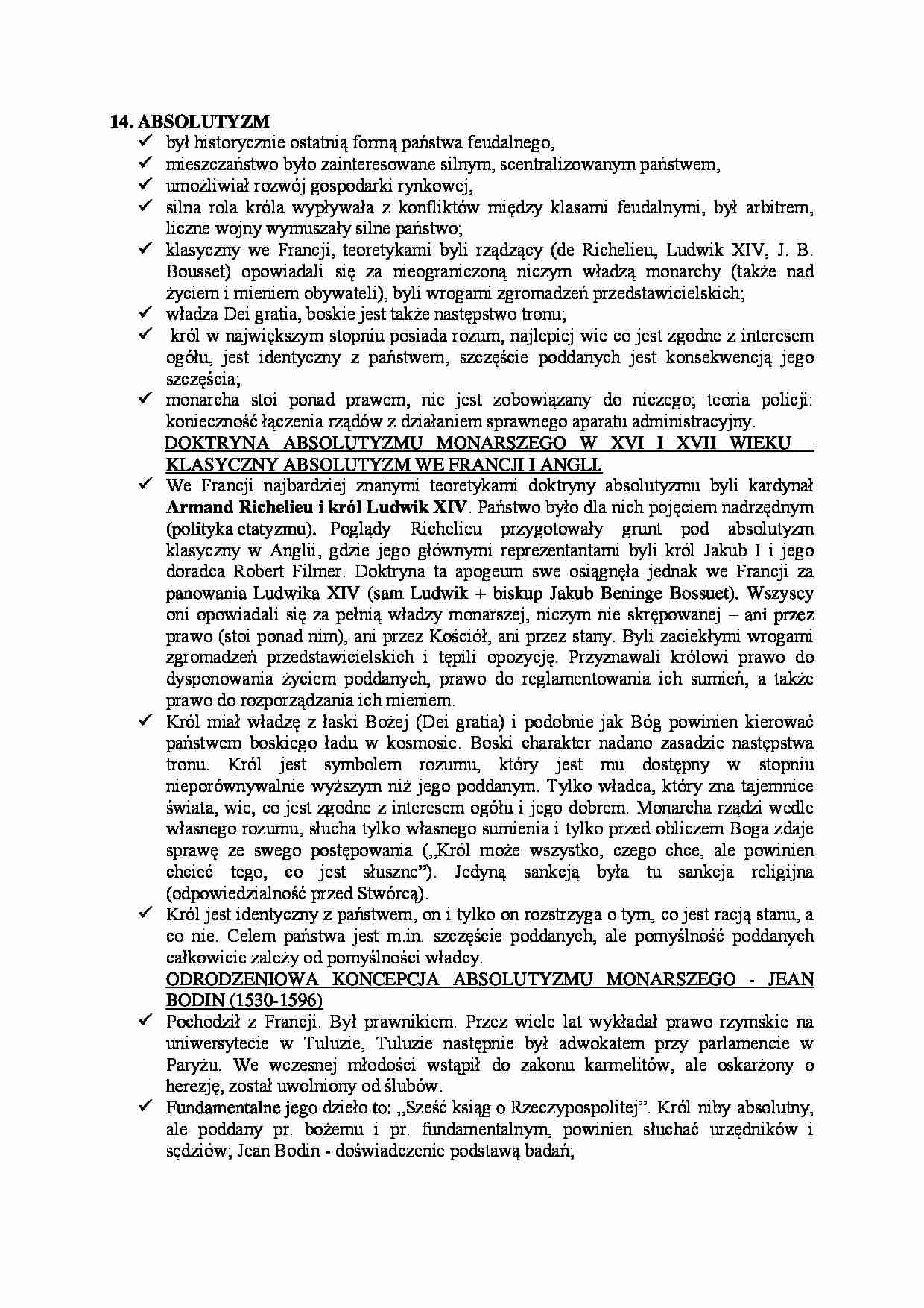  Doktryny- zagadnienie absolutyzm - strona 1