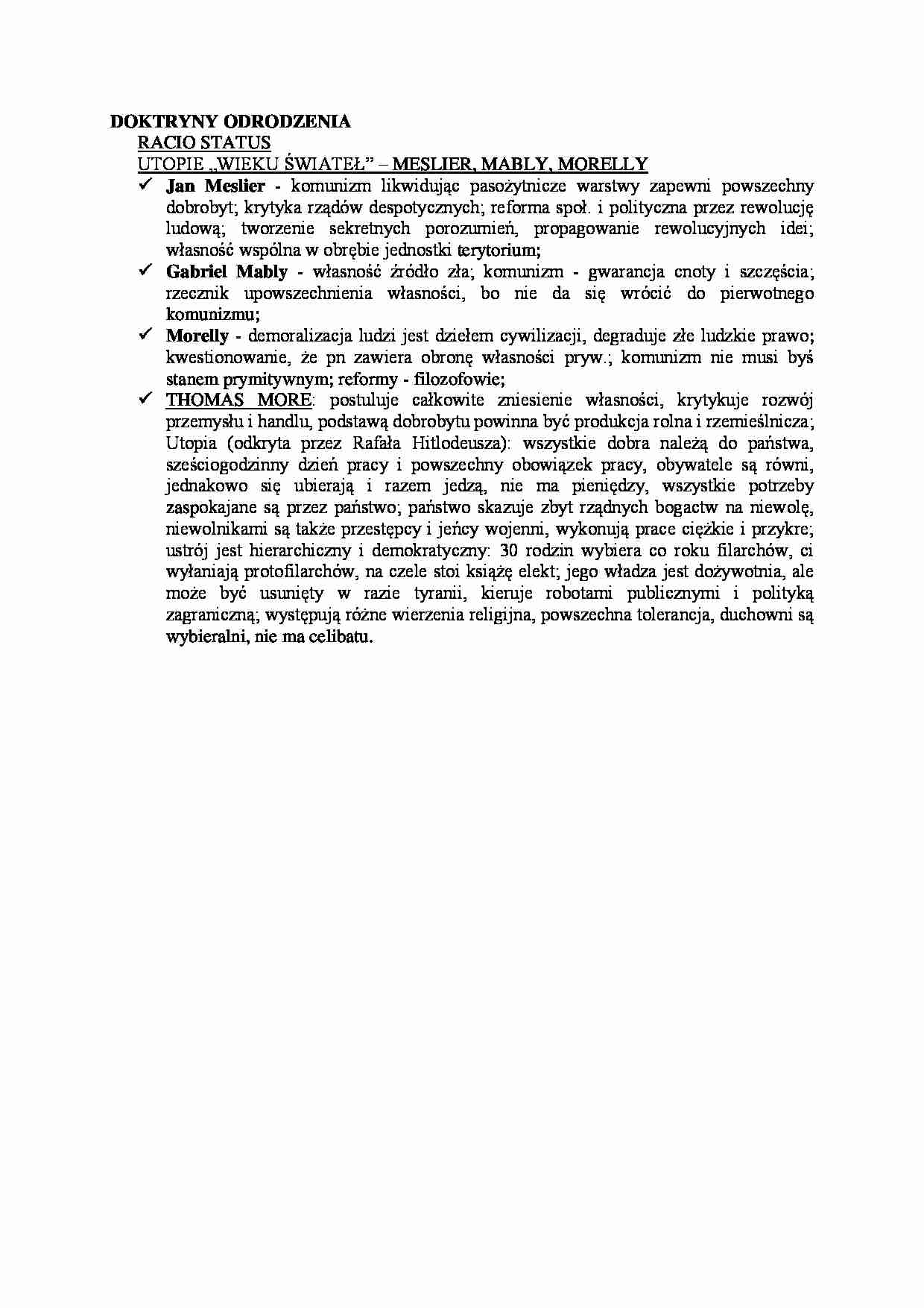  Doktryny- zagadnienie doktryny odrodzenia - strona 1