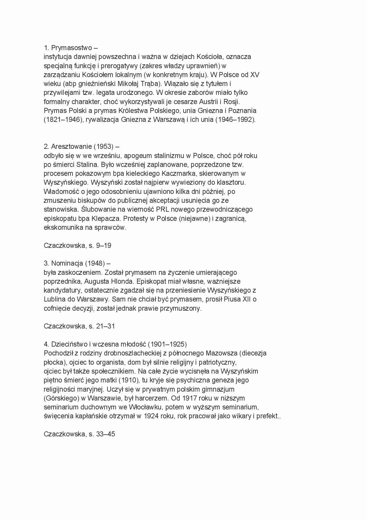  Prymasostwo, aresztowanie-wykład - strona 1