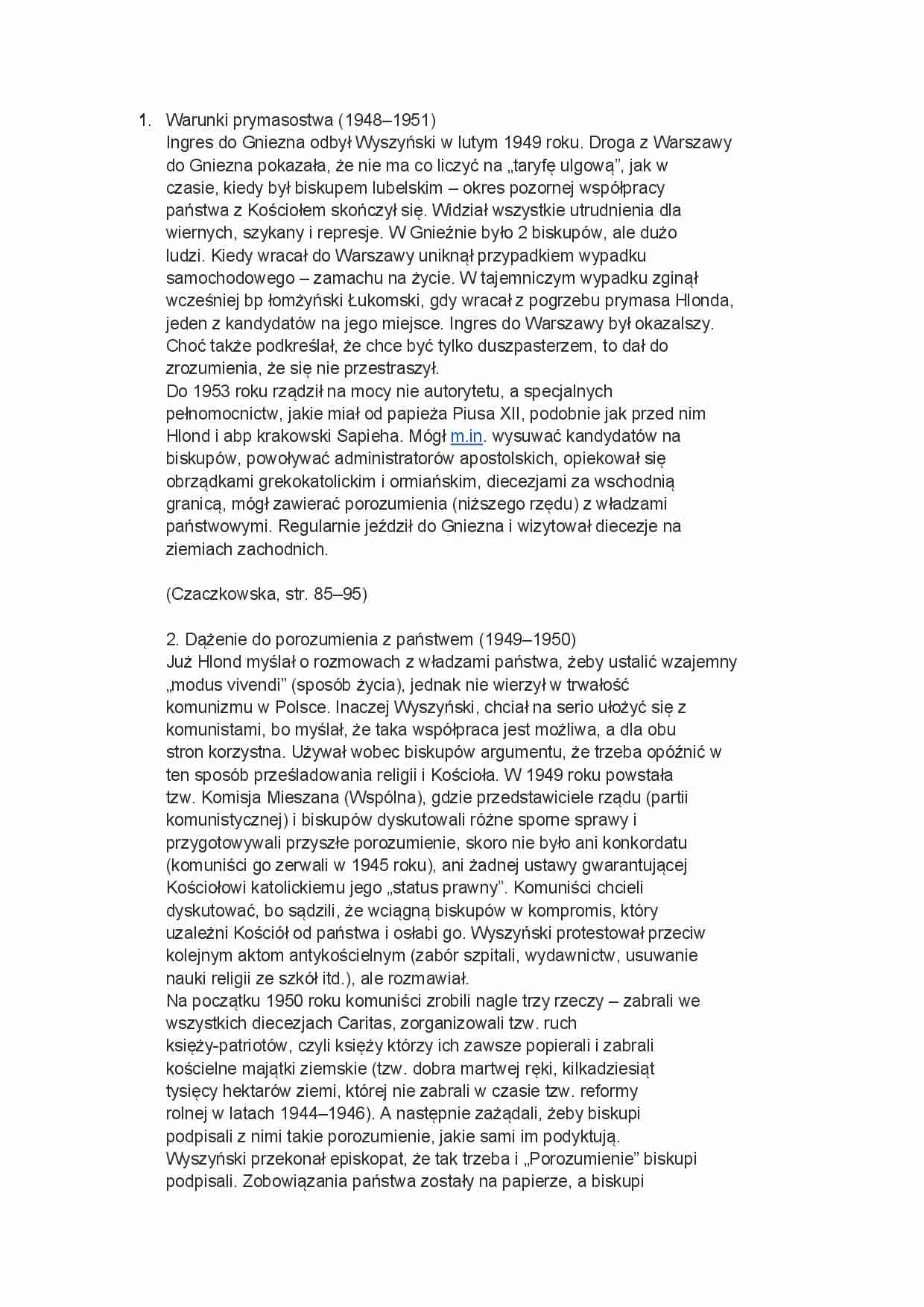  Warunki prymasostwa, inwigilacja-wyklad - strona 1