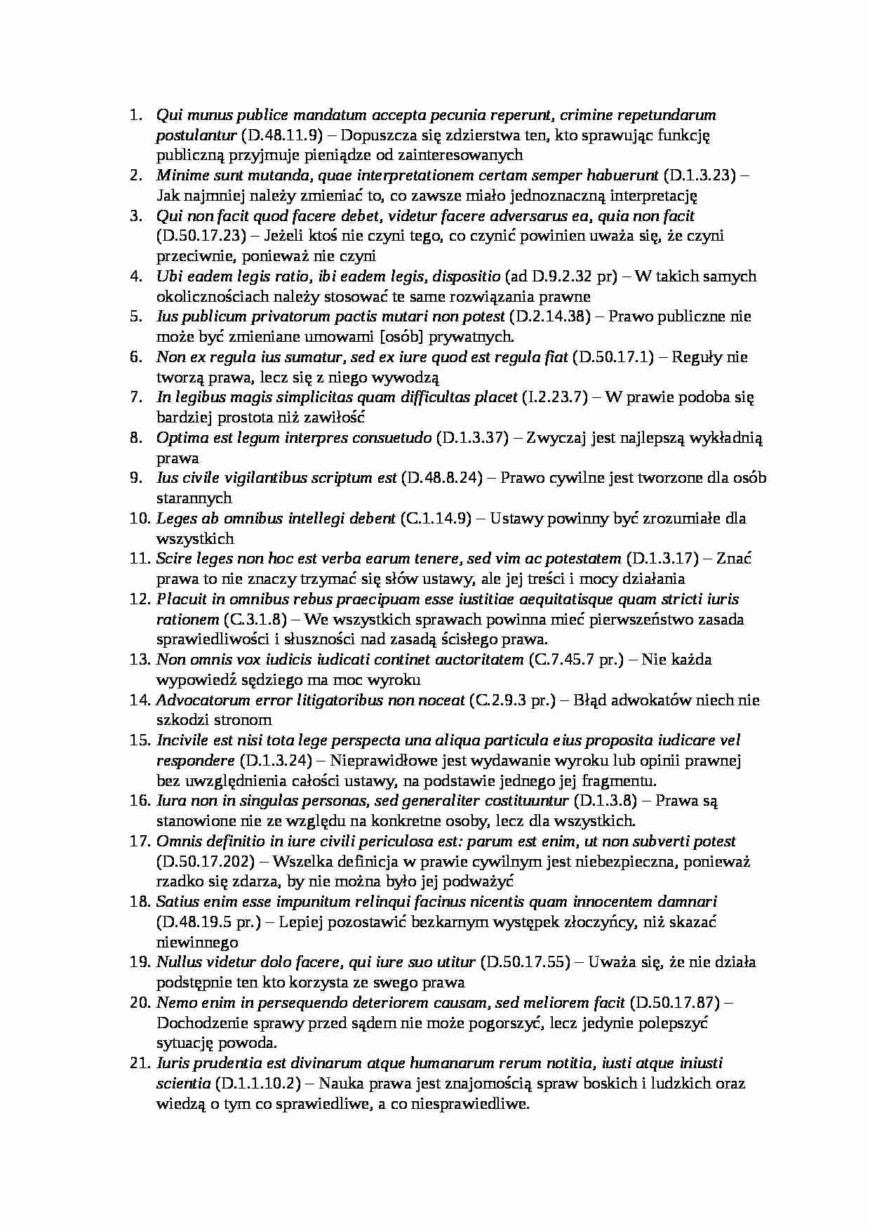 Łacińskie paremie 2-opracowanie - strona 1
