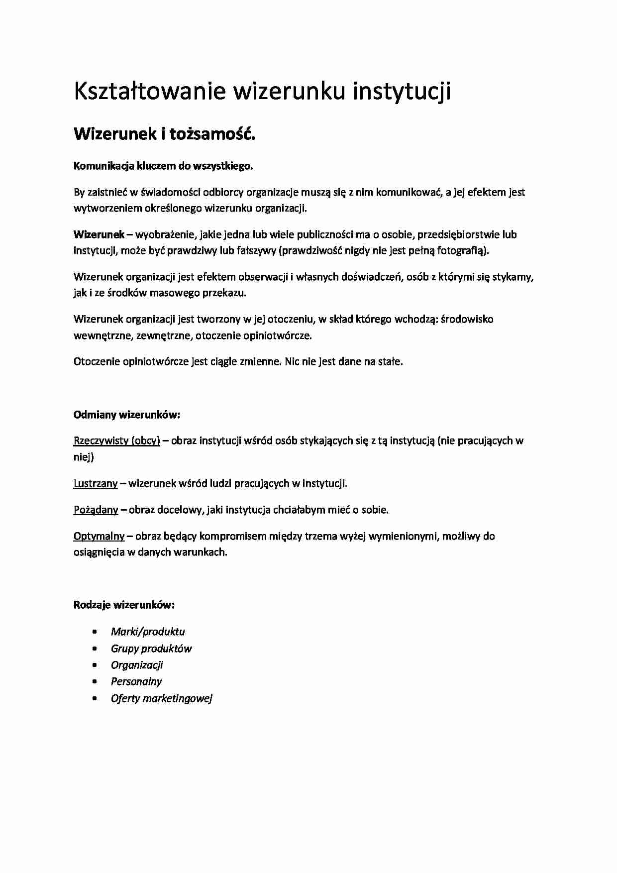  Kształtowanie wizerunku instytucji- skrypt - strona 1