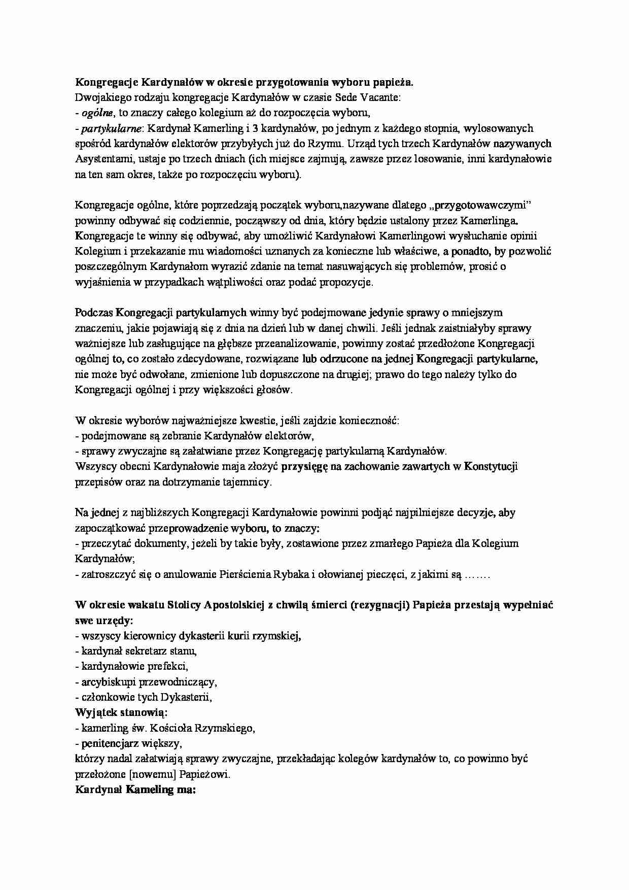  Kongregacje papieskie-opracowanie - strona 1