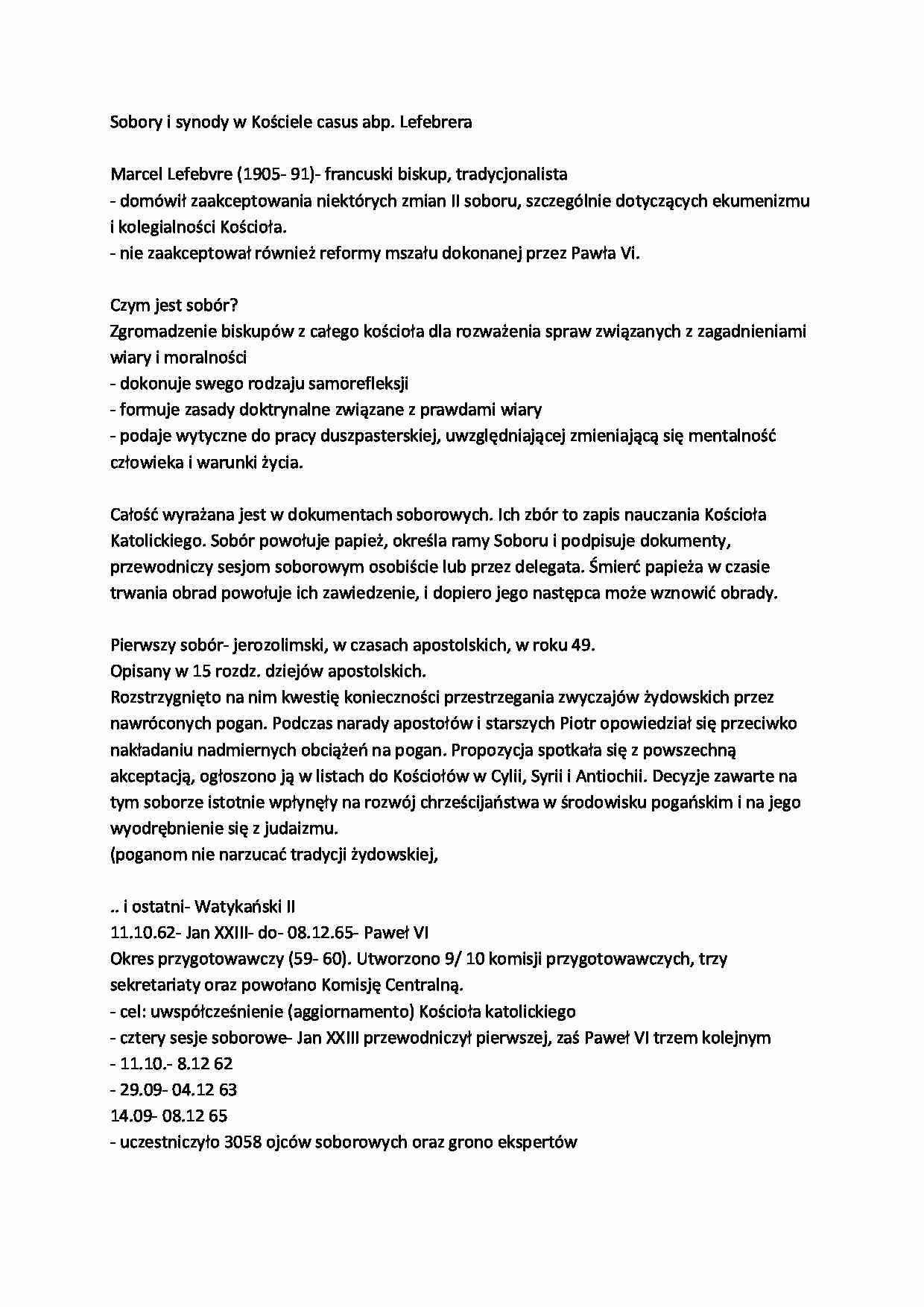 Sobory i synody kościelne-opracowanie - strona 1