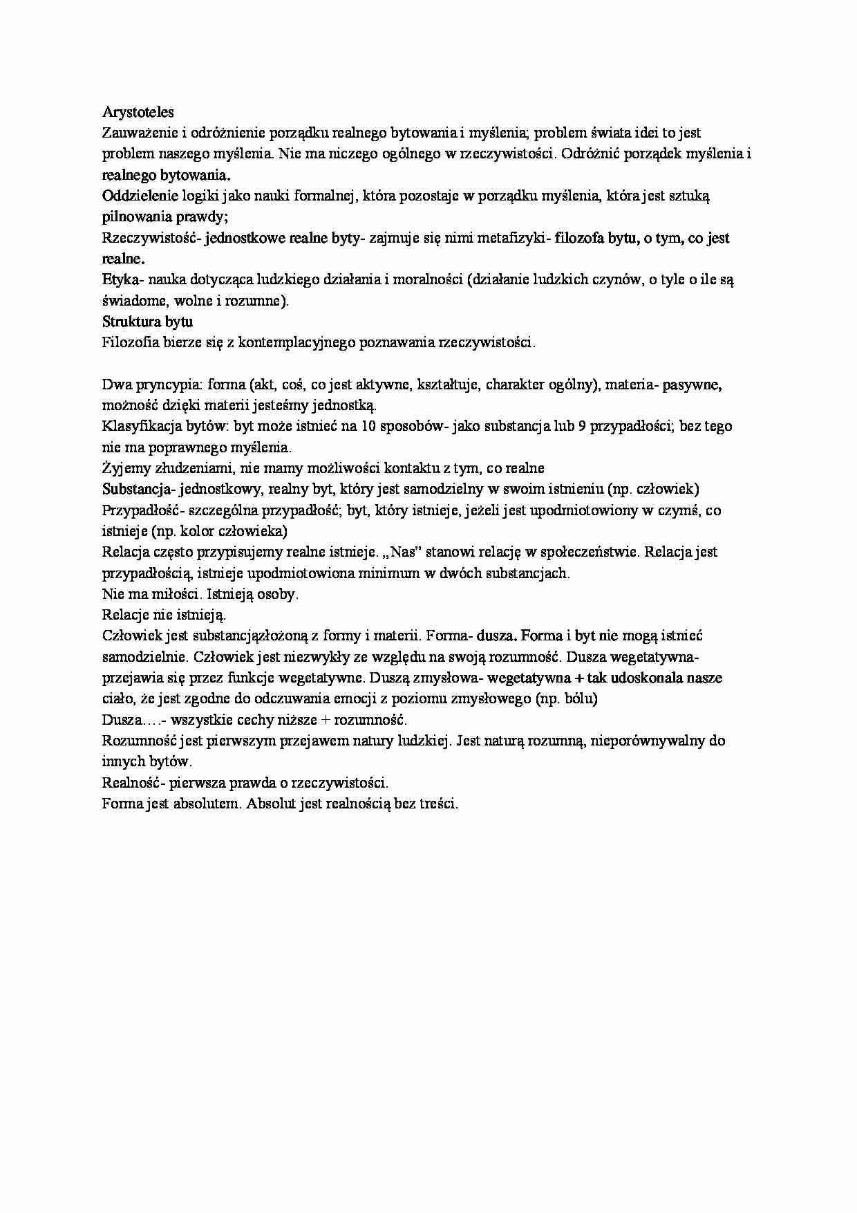 Arystoteles-opracowanie - strona 1