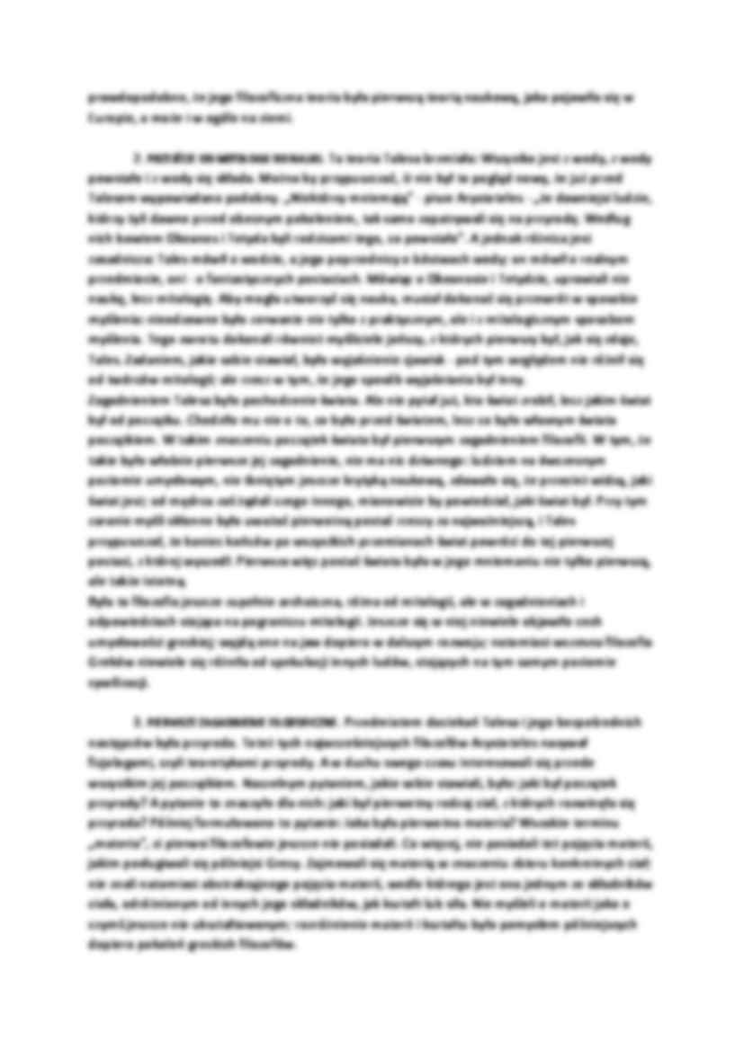 Tales i początki filozofii-opracowanie - strona 2