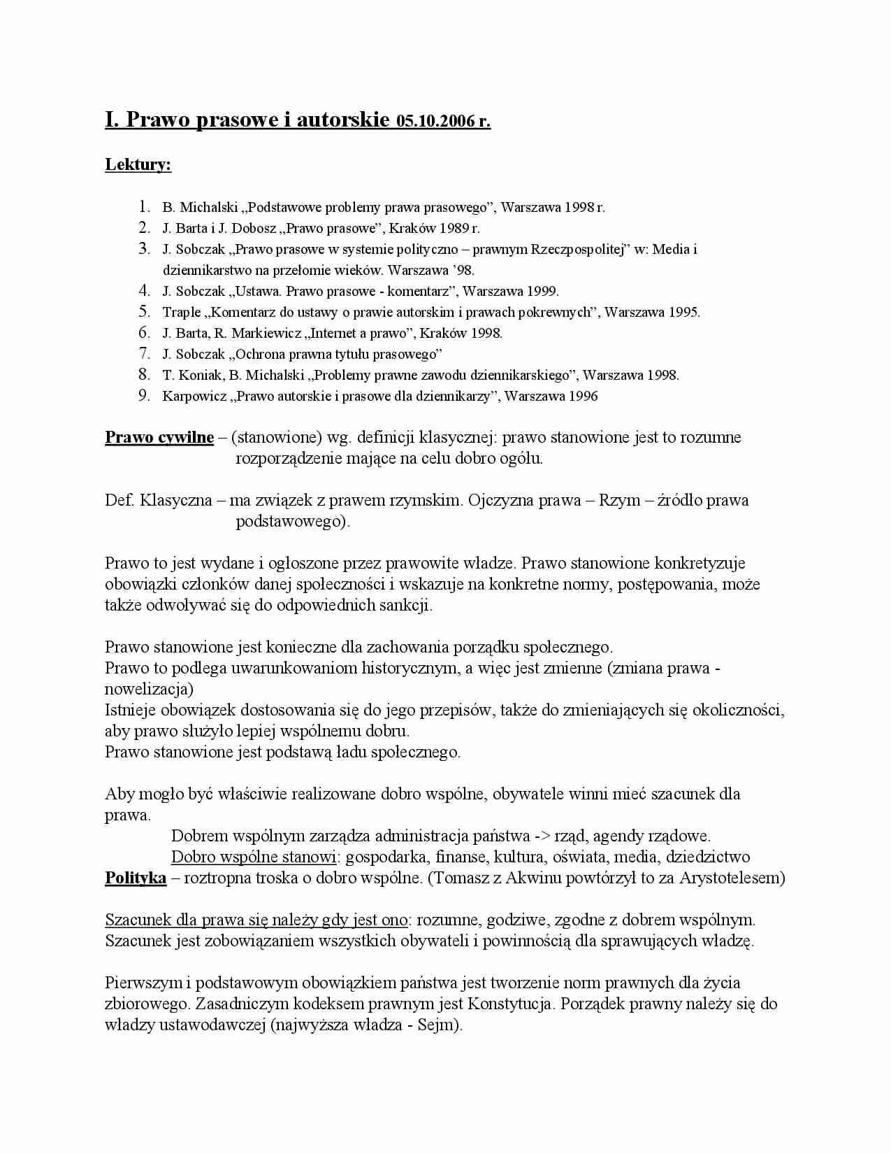  Prawo mediów- skrypt - strona 1