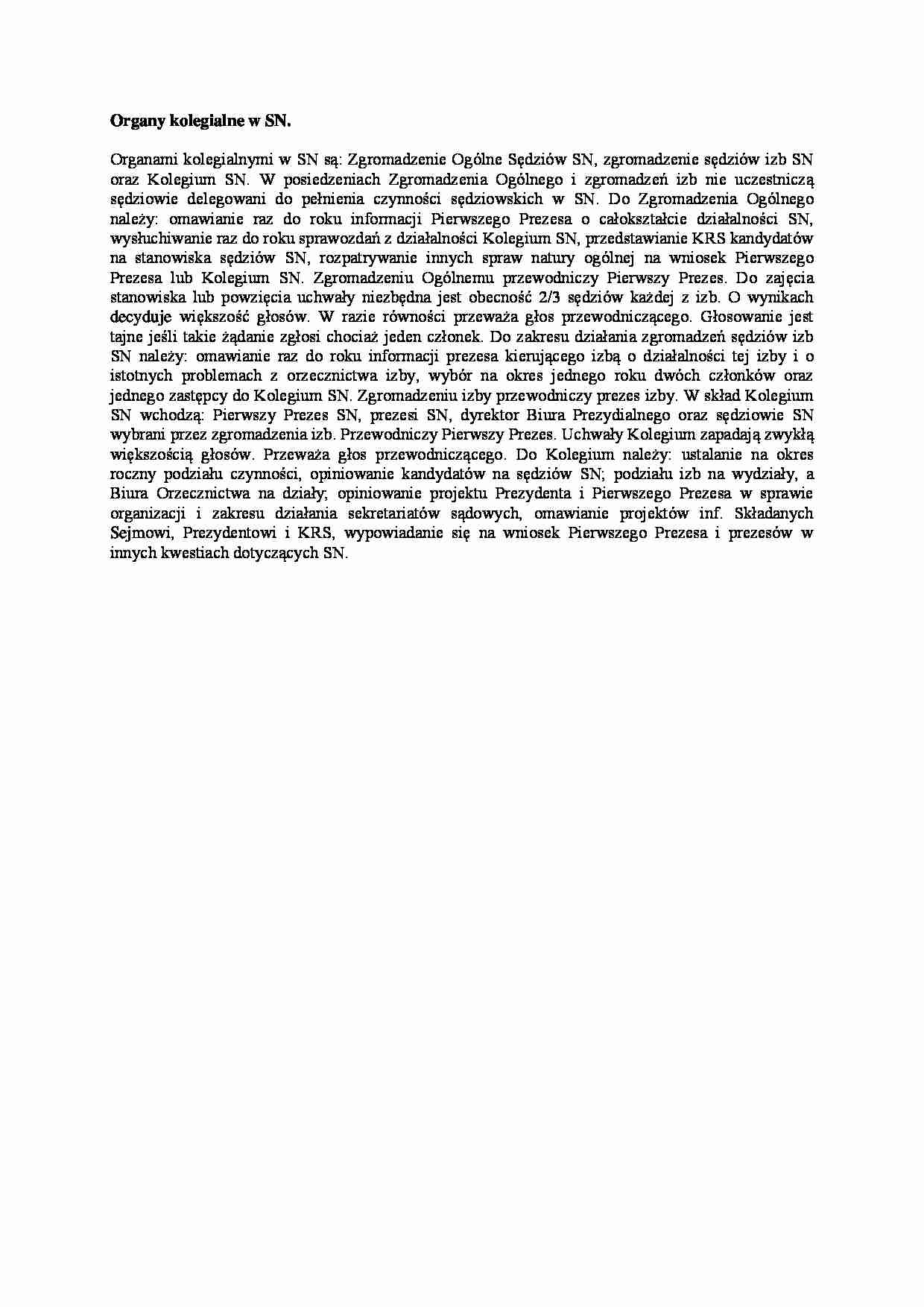 Organy kolegialne w SN-opracowanie - strona 1