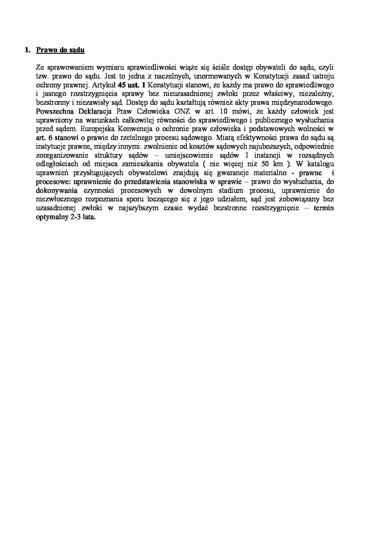 Prawo do sądu-opracowanie - strona 1