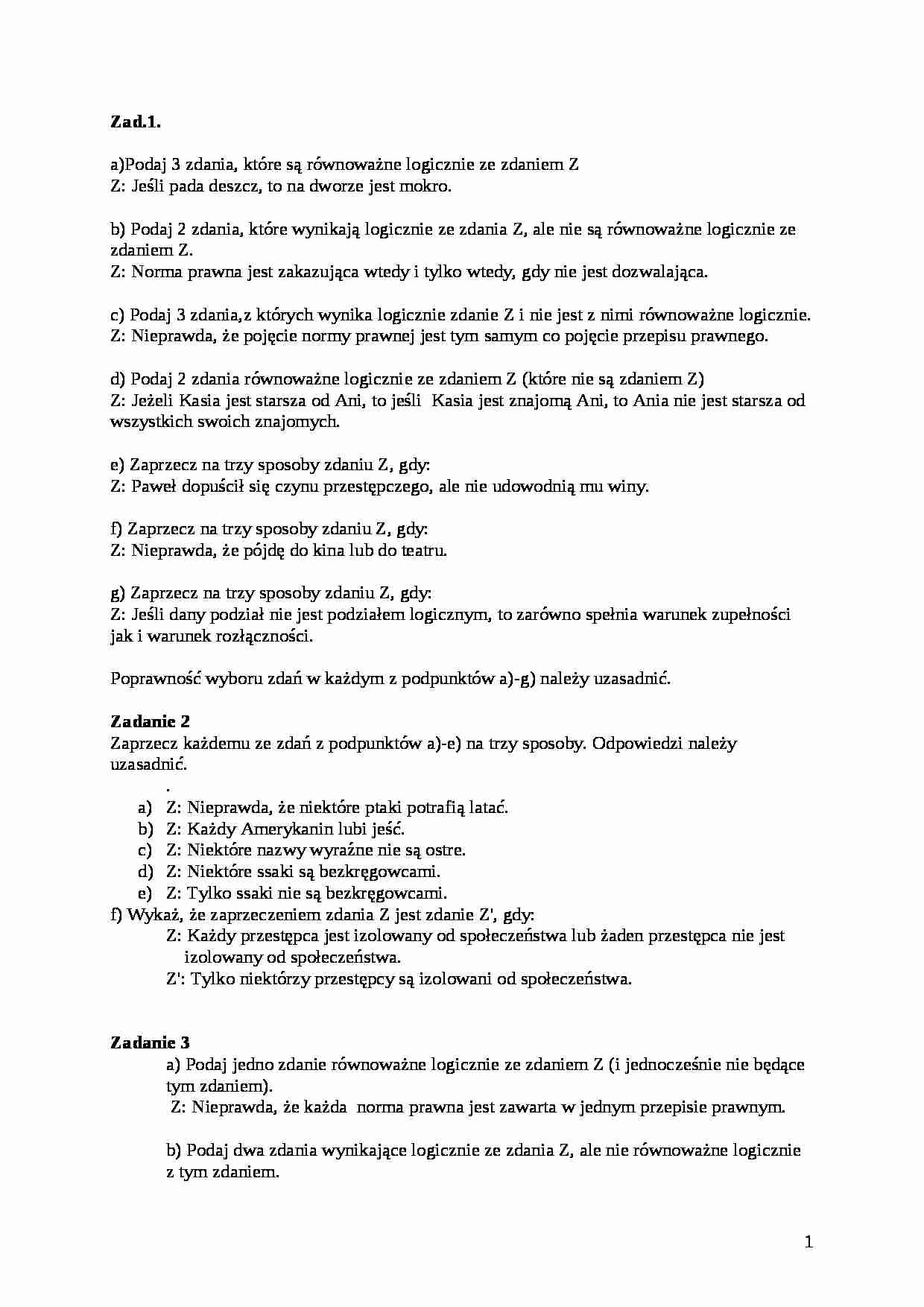 Zadania na wymyślanie nazw - strona 1