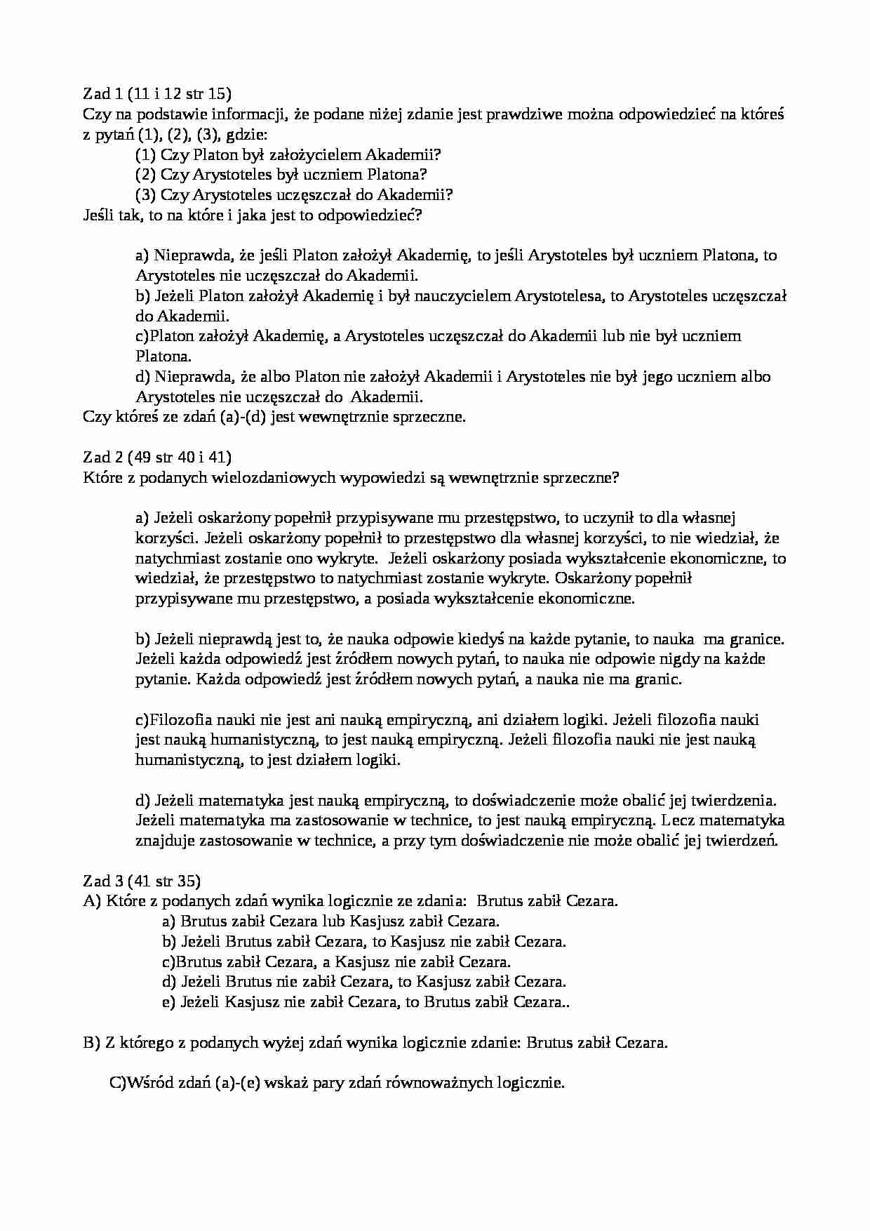 Logika prawnicza-zadania - strona 1