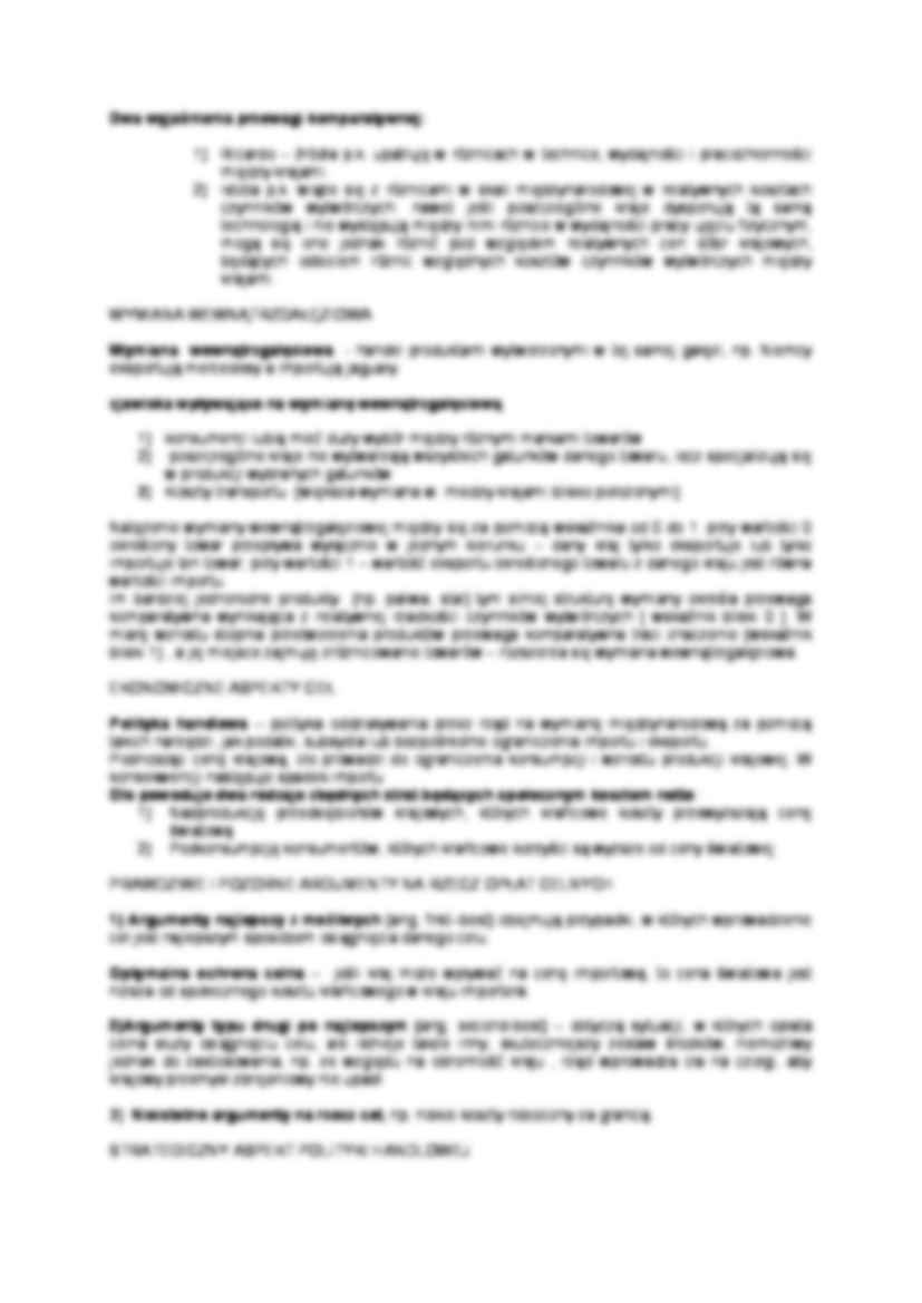 Zagadnienie- handel międzynarodowy, polityka handlowa - strona 2