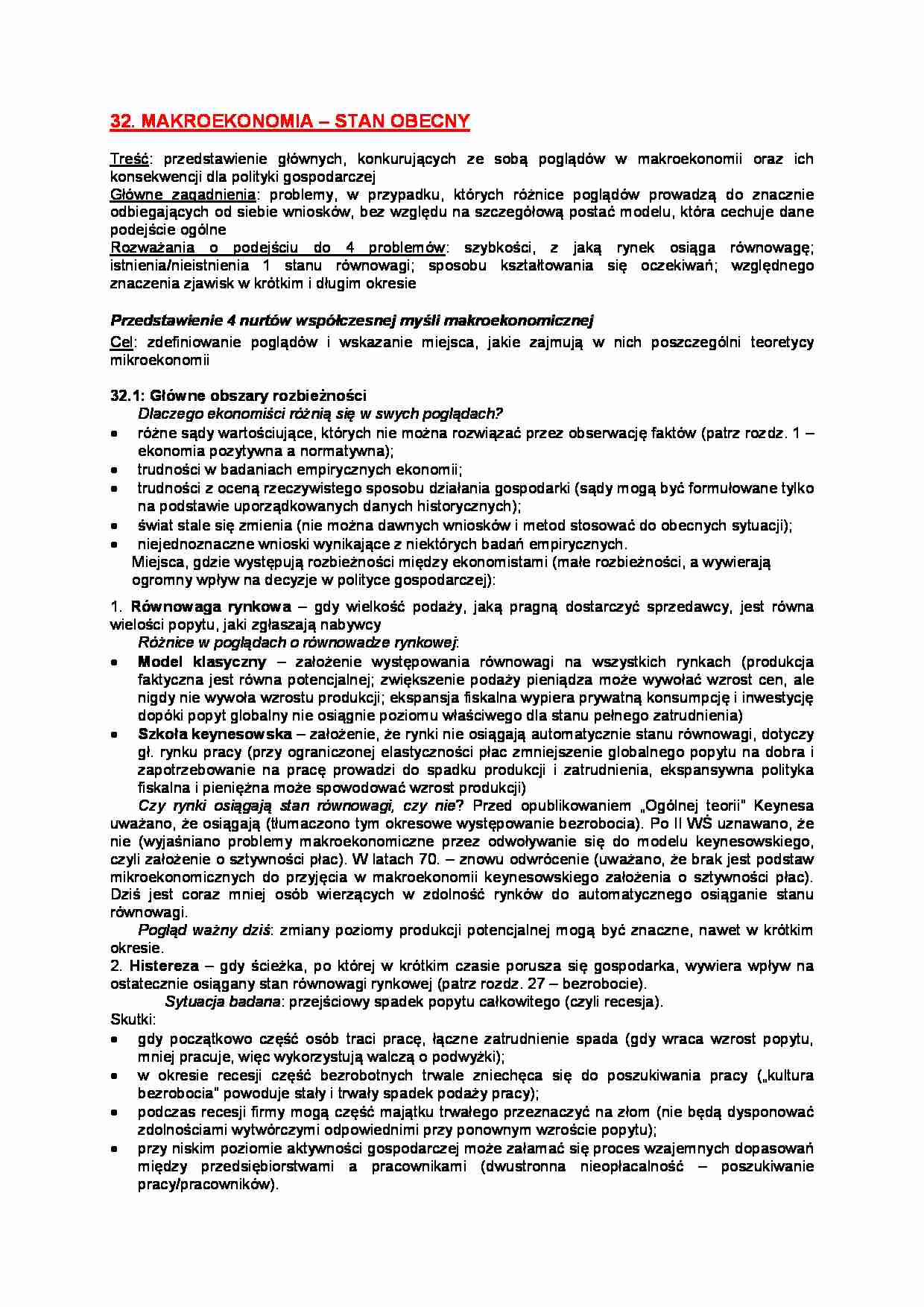 Zagadnienie-stan obecny-makroekonomia - strona 1