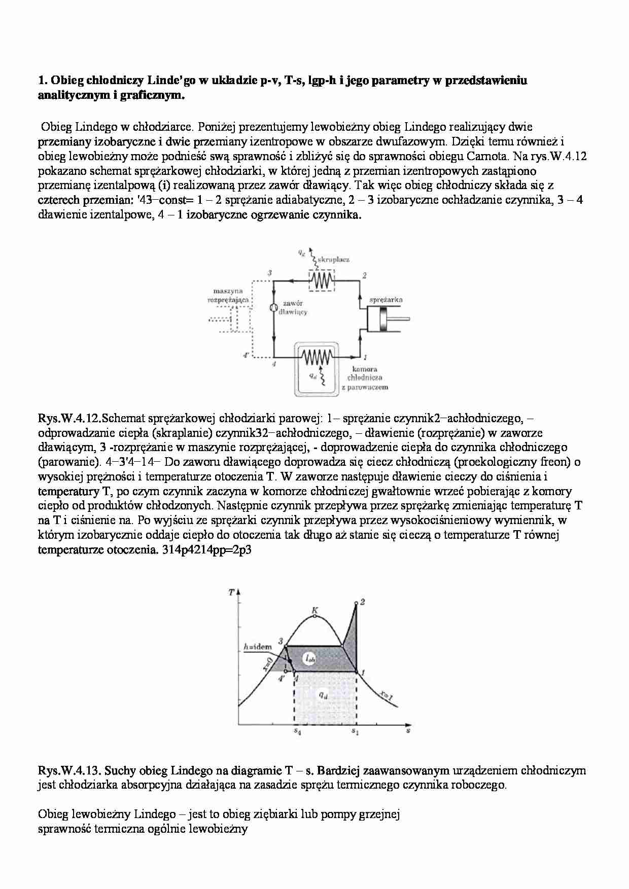 Obieg chlodniczy Linde'go-opracowanie - strona 1