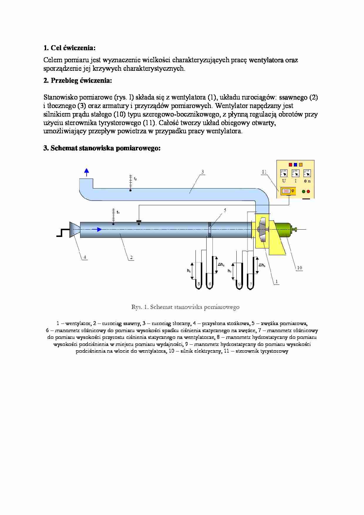 Pomiar pracy wentylatora-opracowanie - strona 1
