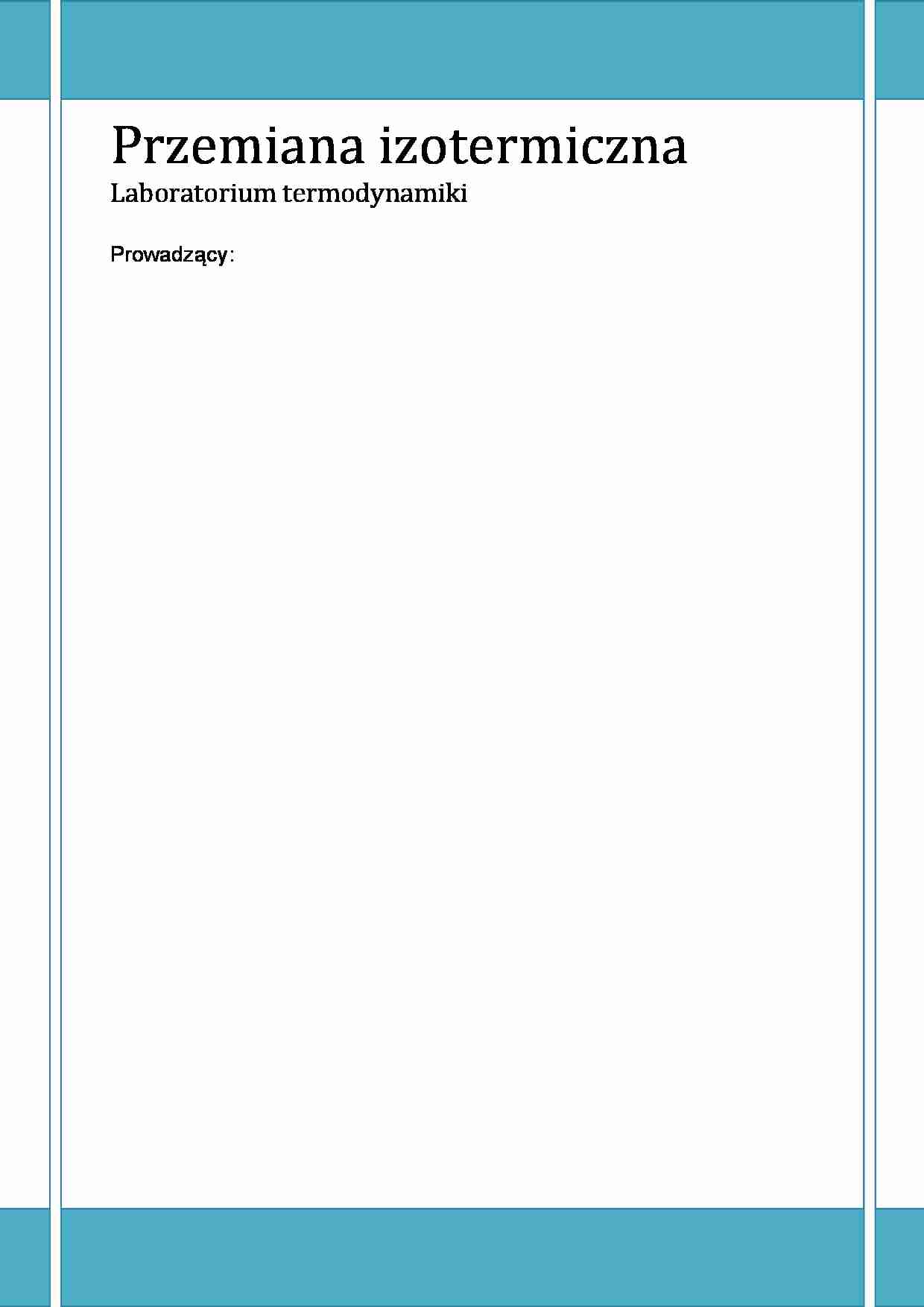 Przemiana izotermiczna-opracowanie - strona 1