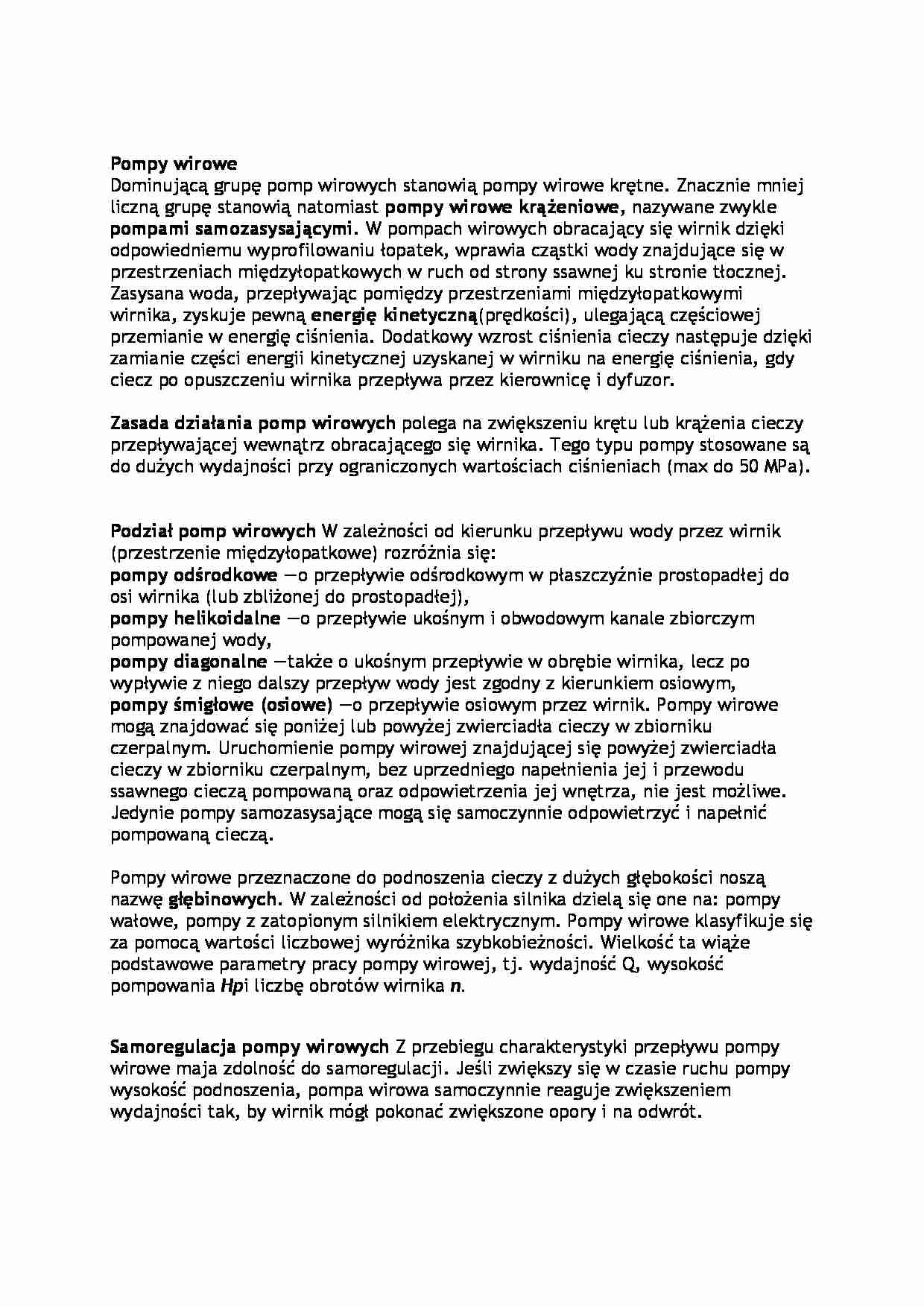 Pompy wirowe-opracowanie - strona 1