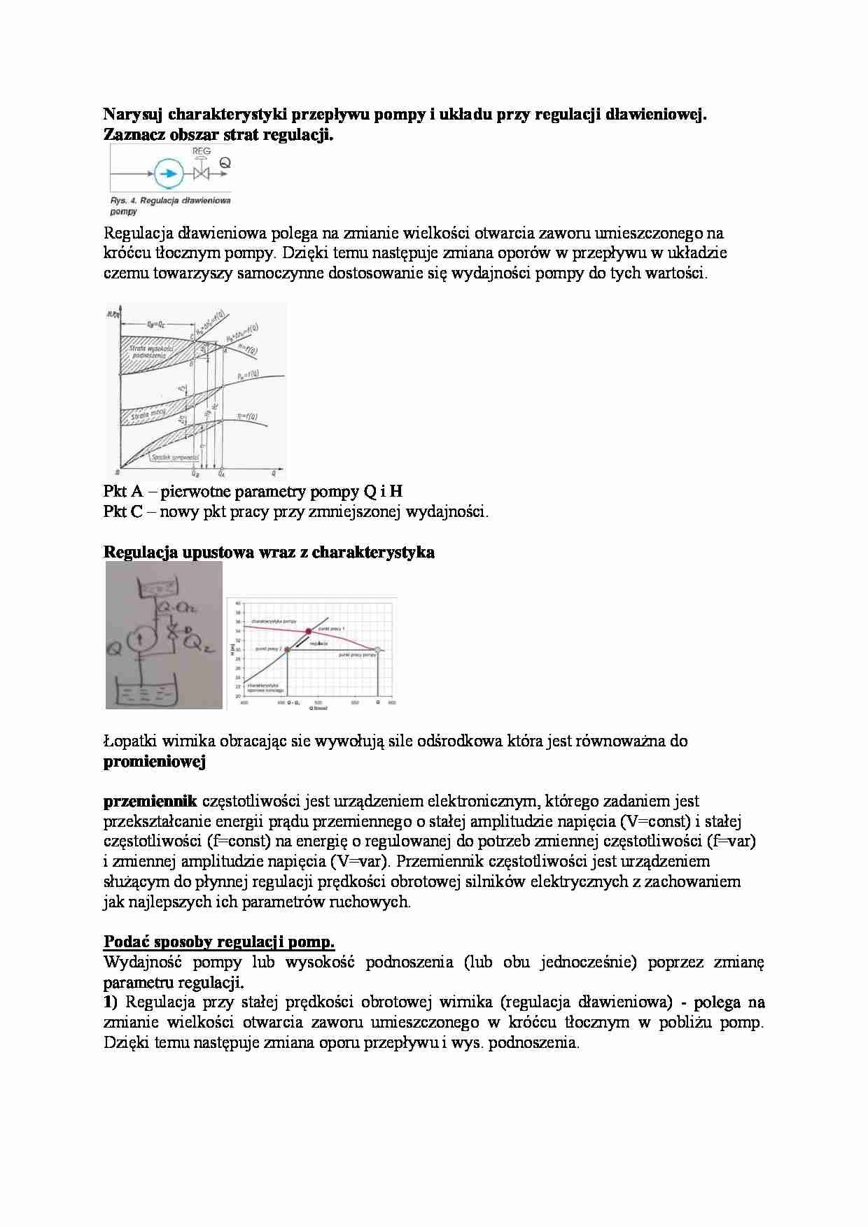 Regulacja pompy-opracowanie - strona 1