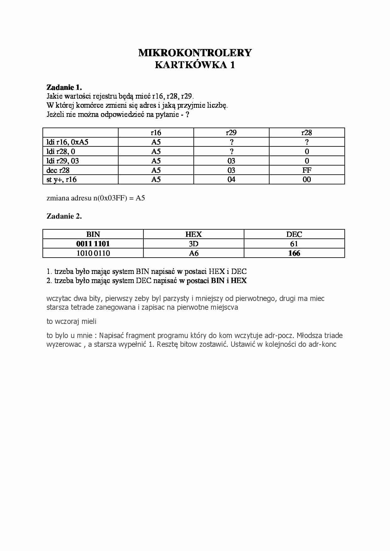 Kolokwium z mikrokontrolerów - strona 1