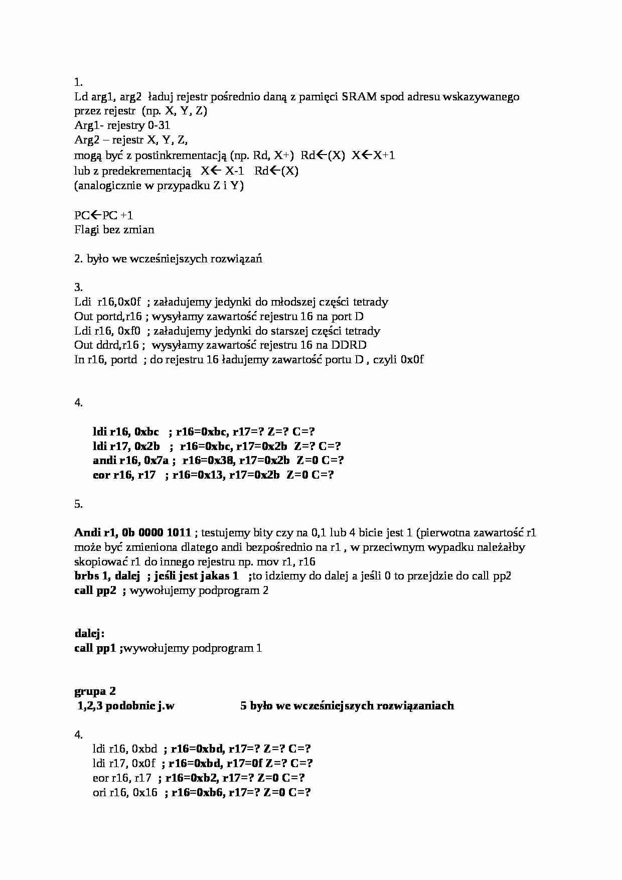 Kolokwium - mikrokontrolery - strona 1