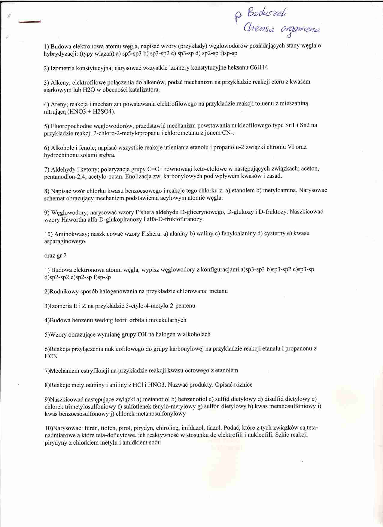 Chemia organiczna - Atom węgla - egzamin - strona 1