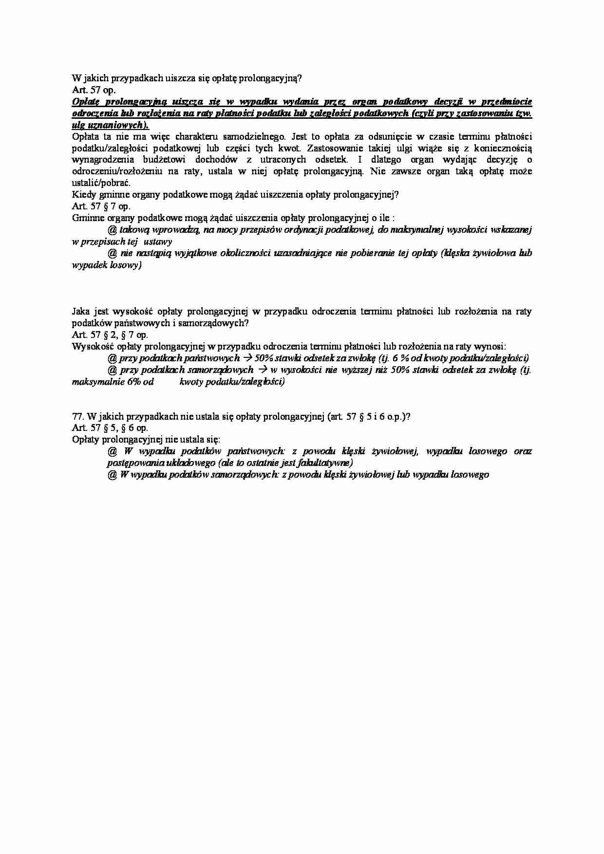 opłata prolongacyjna - omówienie - strona 1